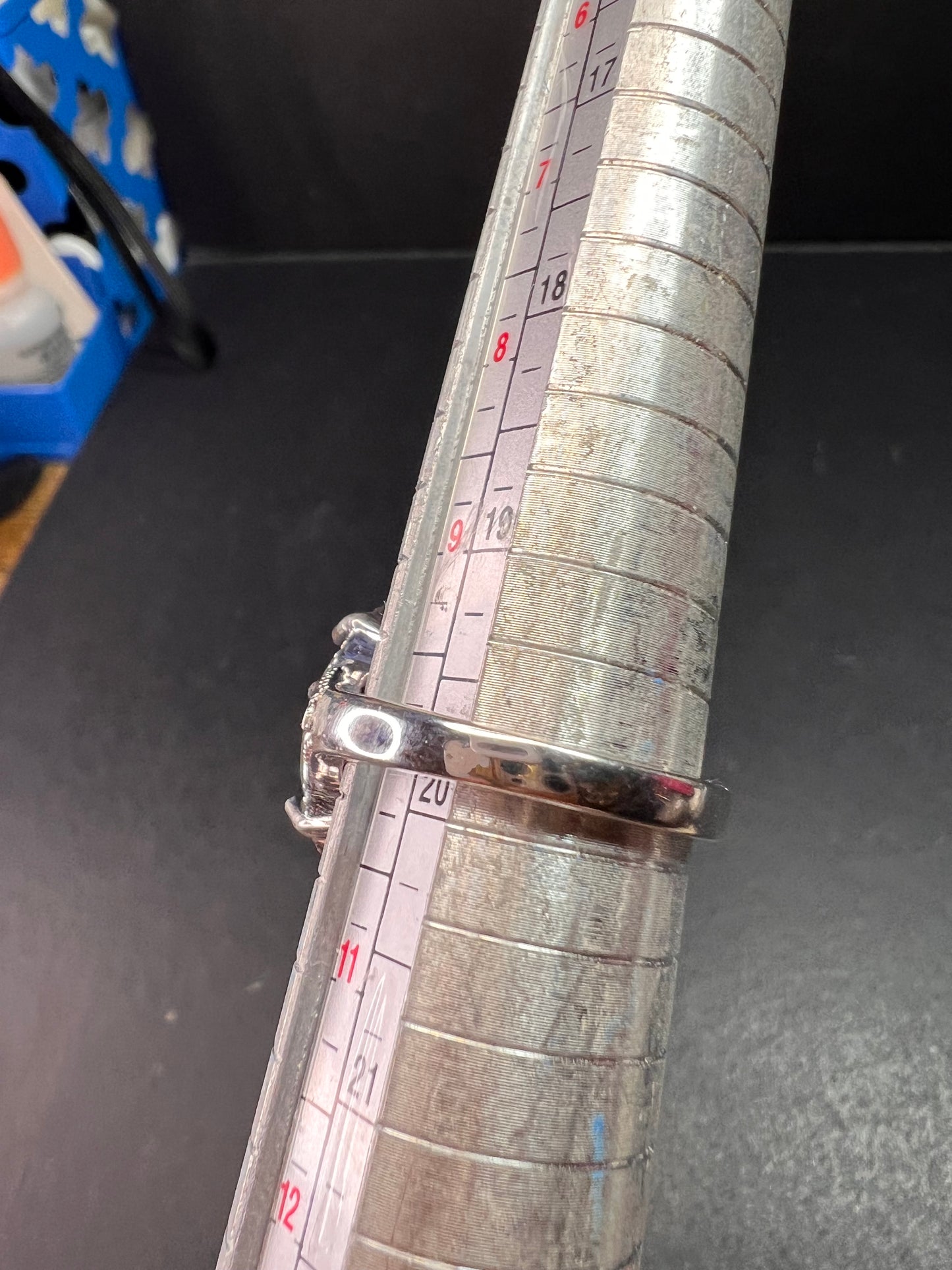 NEW Venus Jasper ring in platinum over brass size 10