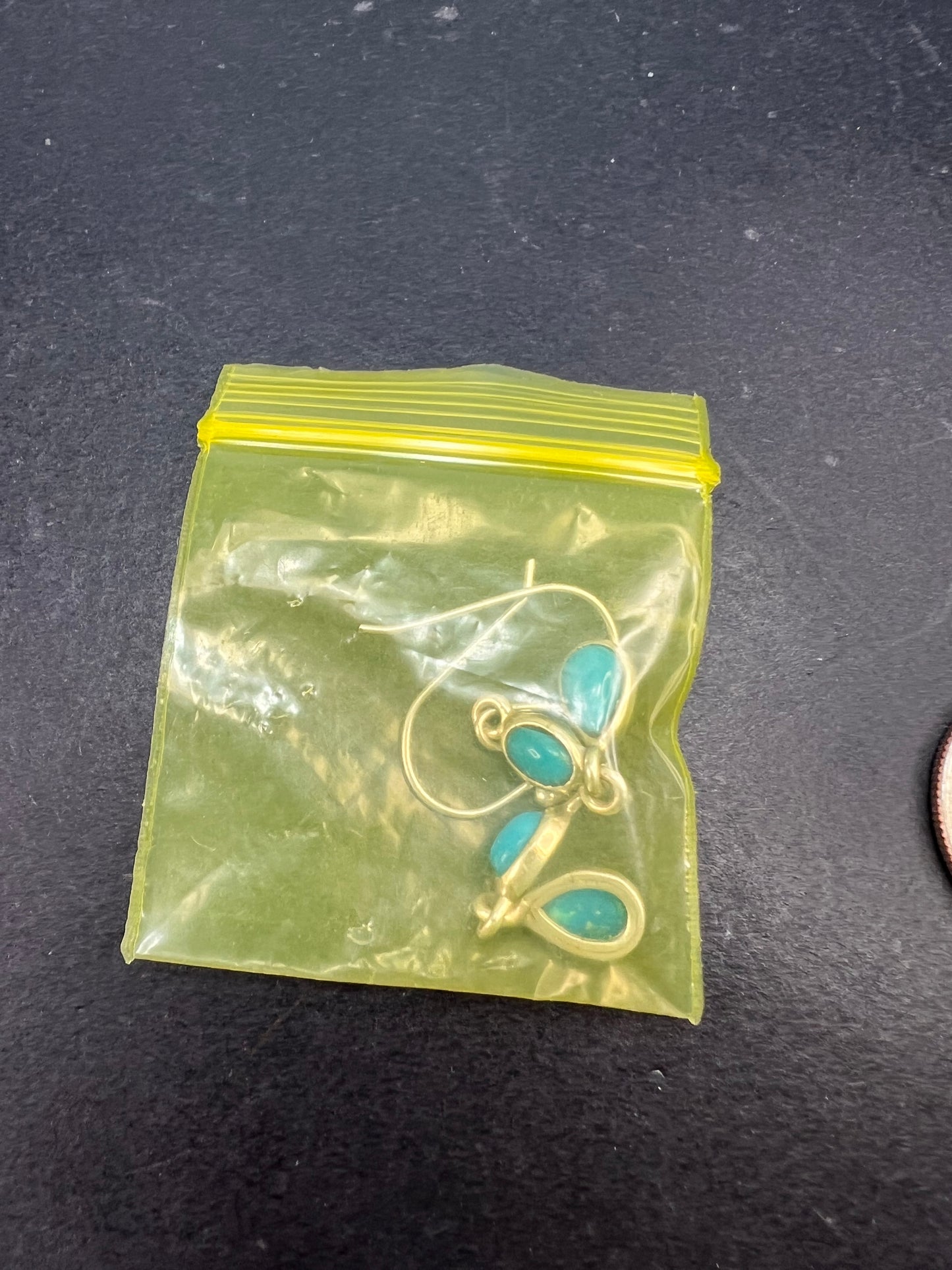 NEW Sleeping Beauty sterling silver turquoise dangle earrings 2.93 grams