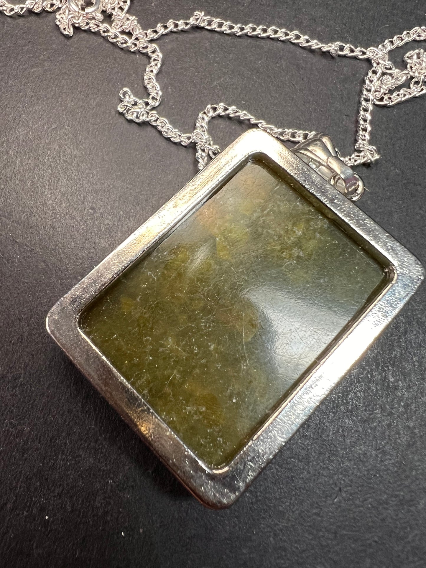 NEW Serpentine pendant in silver tone