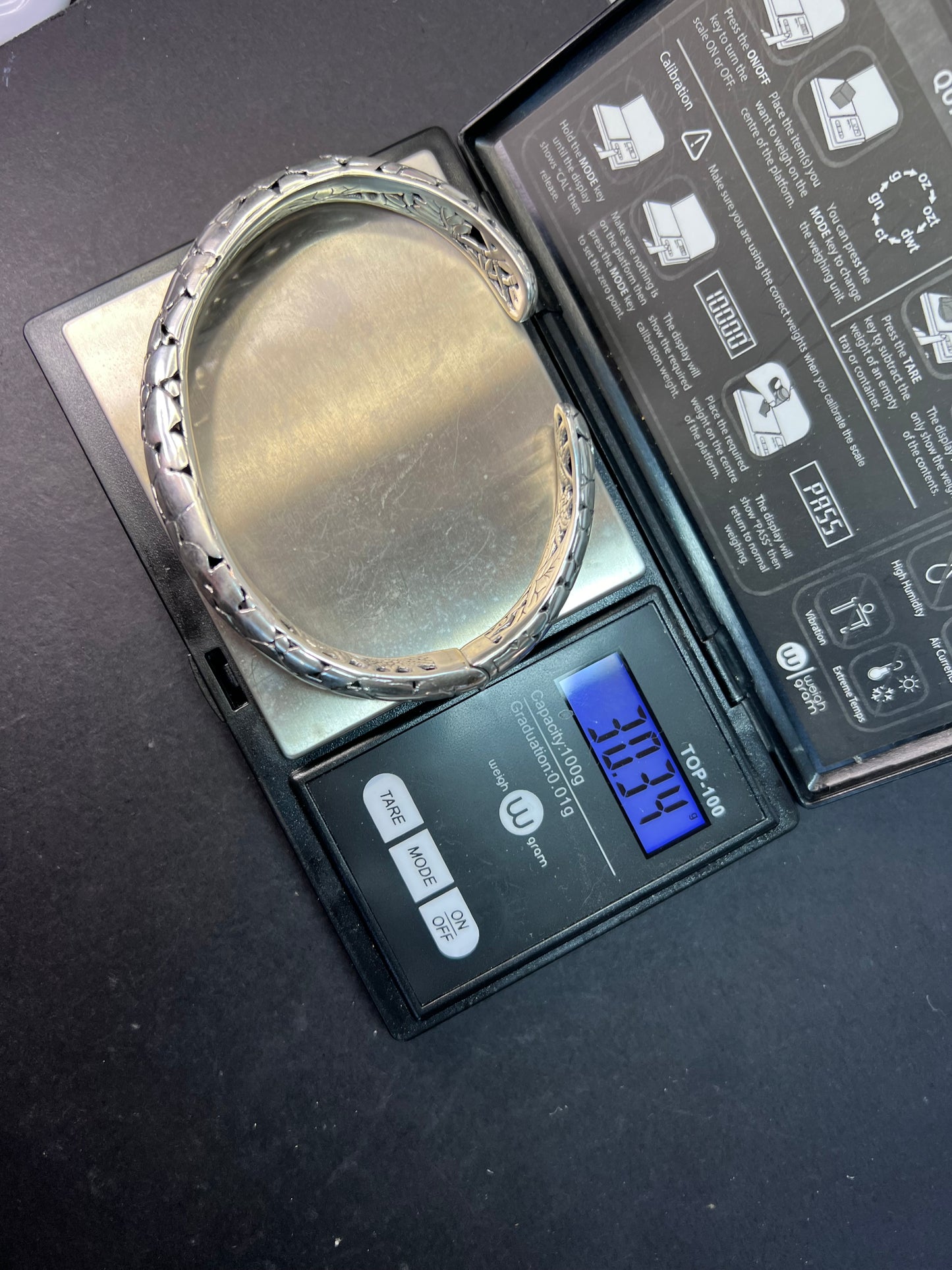 New Bali silver cuff bracelet