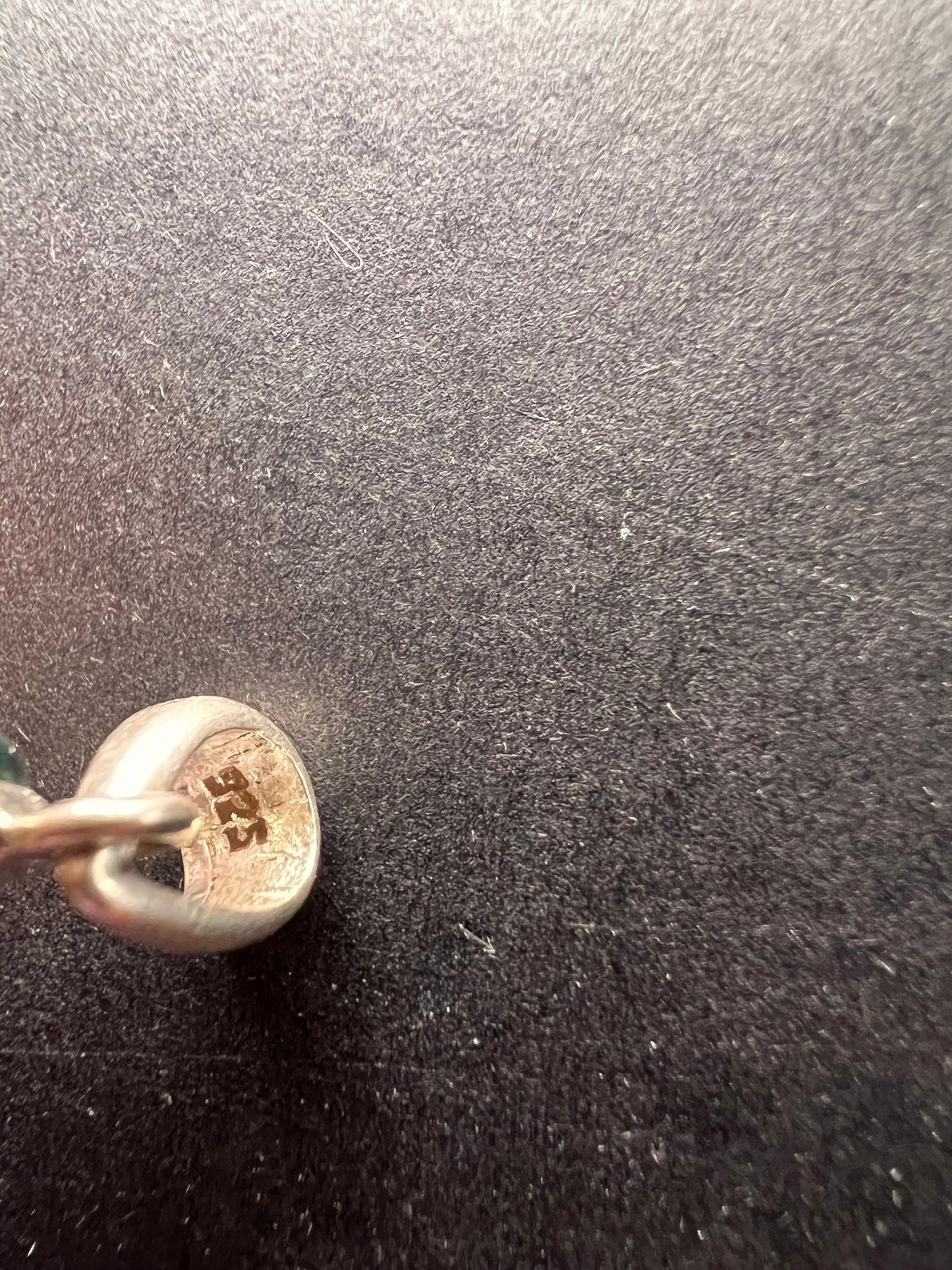 NEW indicolite and rubellite tourmaline sterling silver pendant 2.08 grams