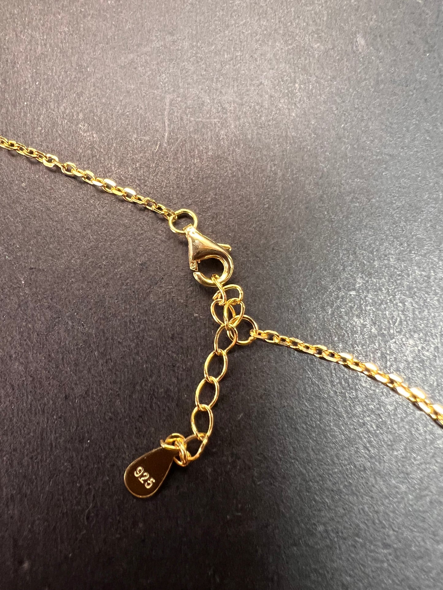 NEW Baltic Amber cross pendant in gold over sterling silver