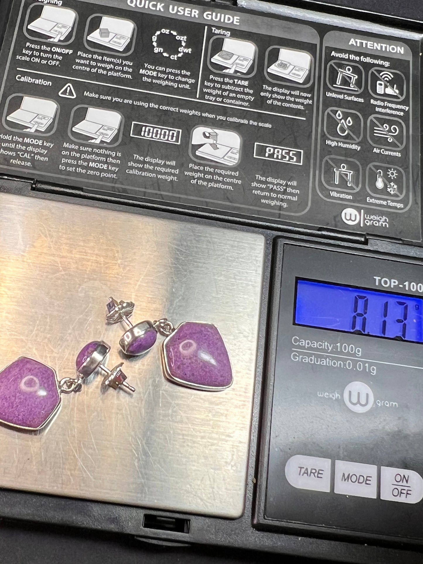 NEW Jay King stichtite sterling silver earrings