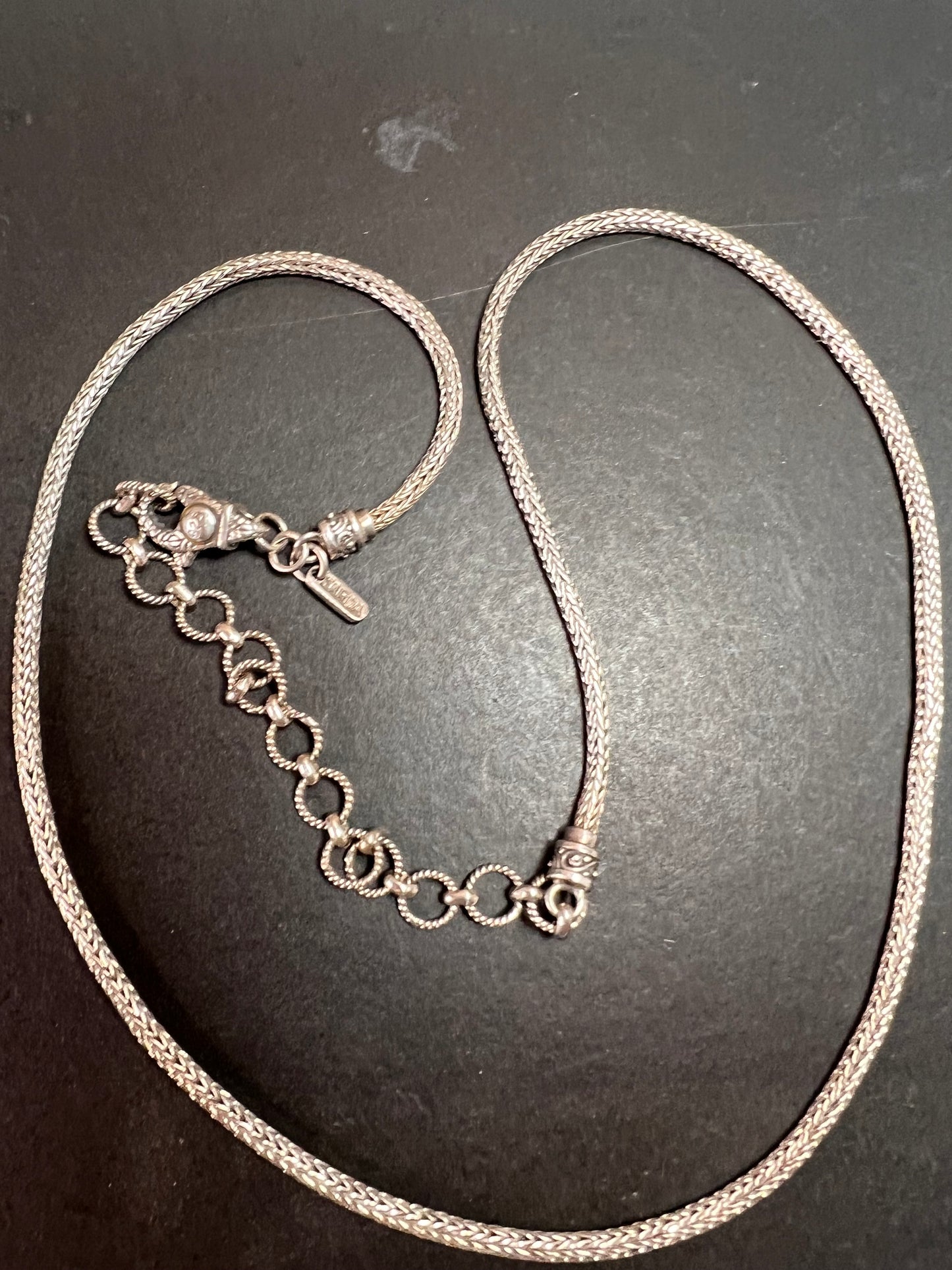 Sarda Bali sterling silver tulang naga extender 24 inch necklace