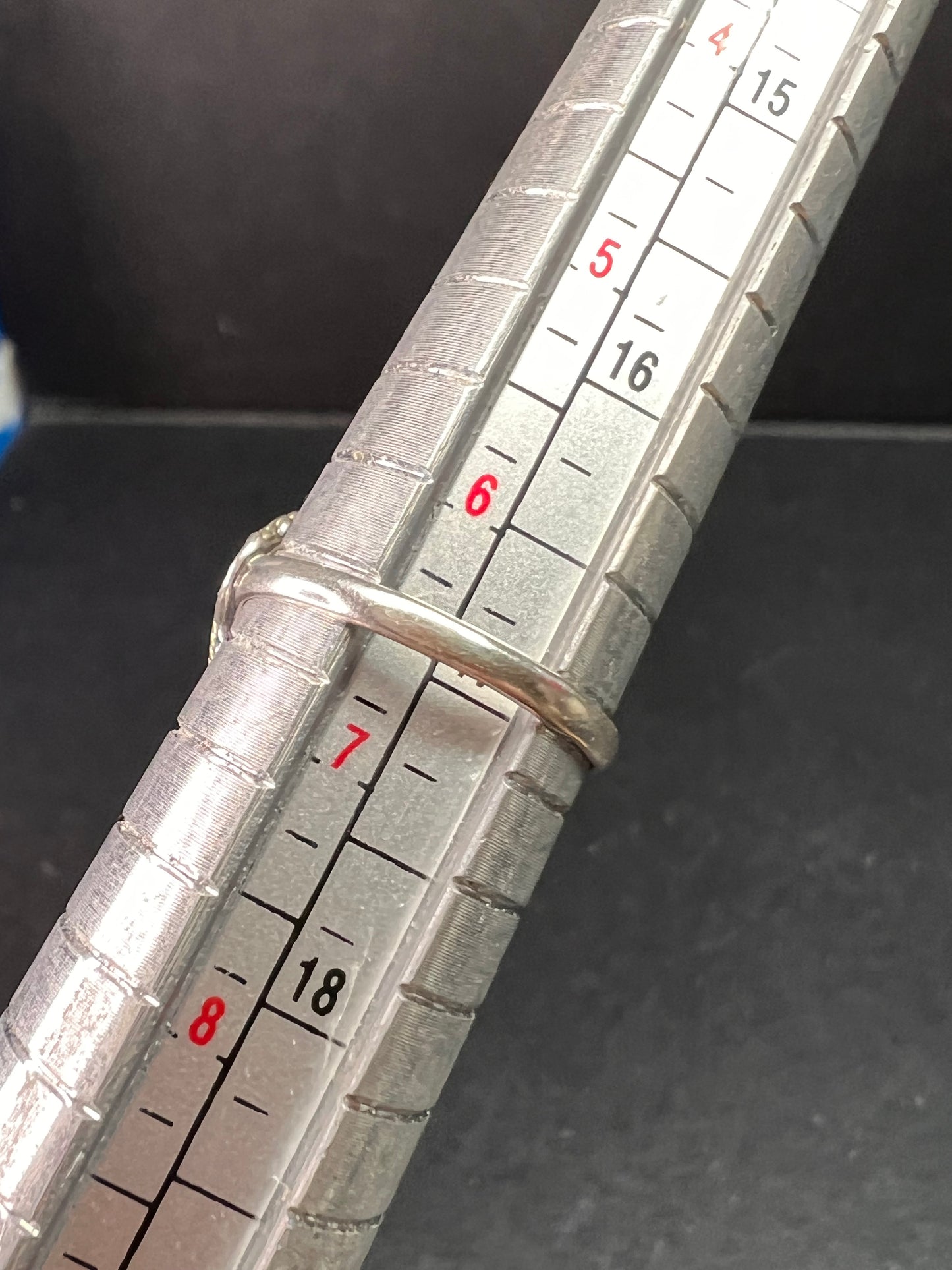 Blue chalcedony sterling silver ring size 7