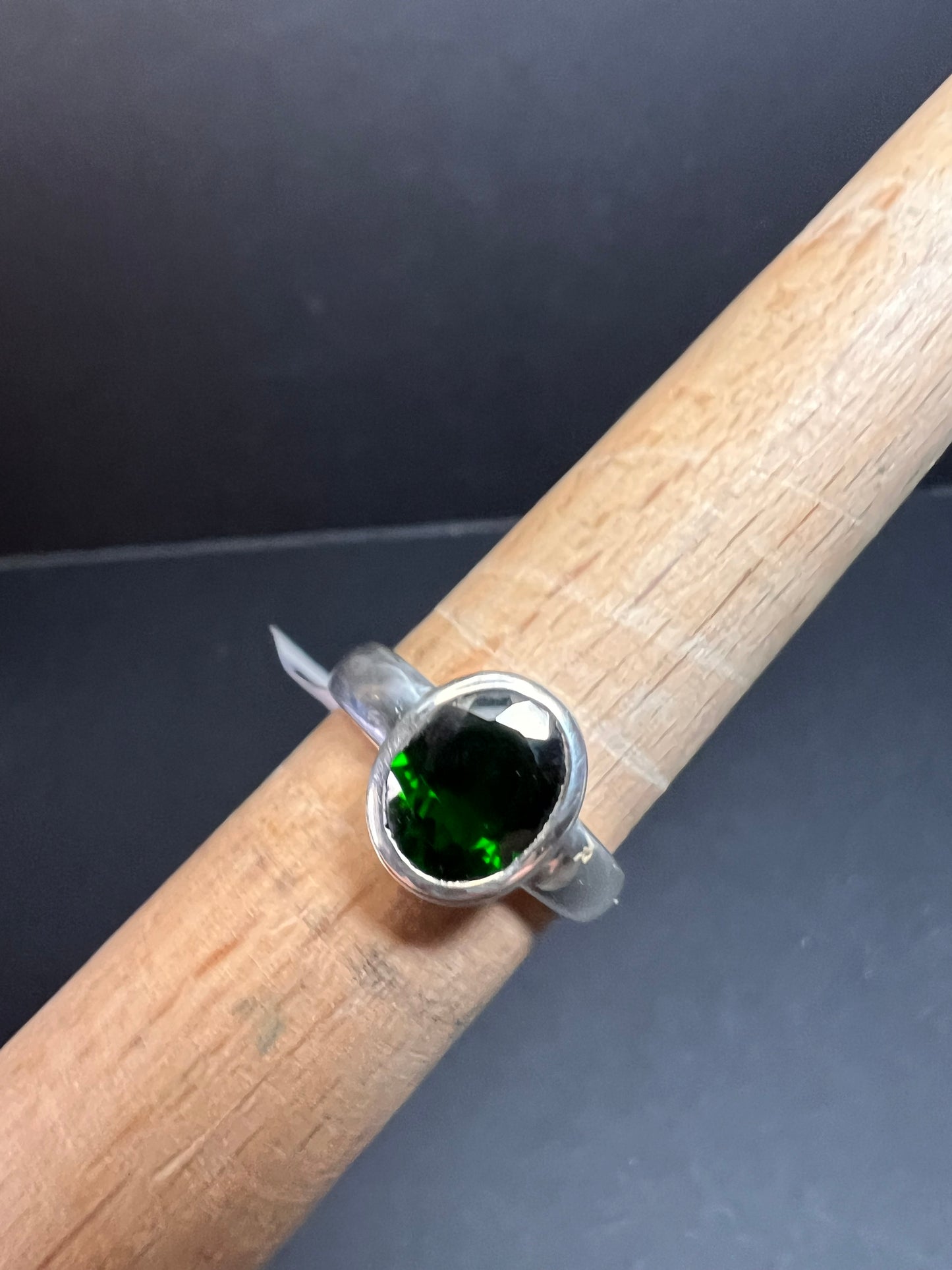 NEW Chrome tourmaline sterling silver ring size 7.5