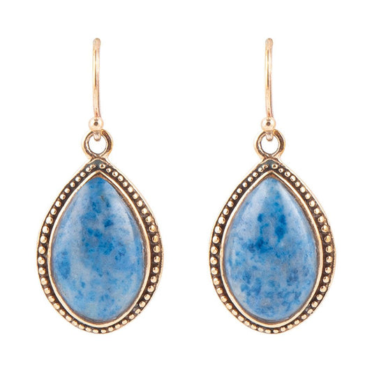 Barse Balinese Lapis Drop Earrings