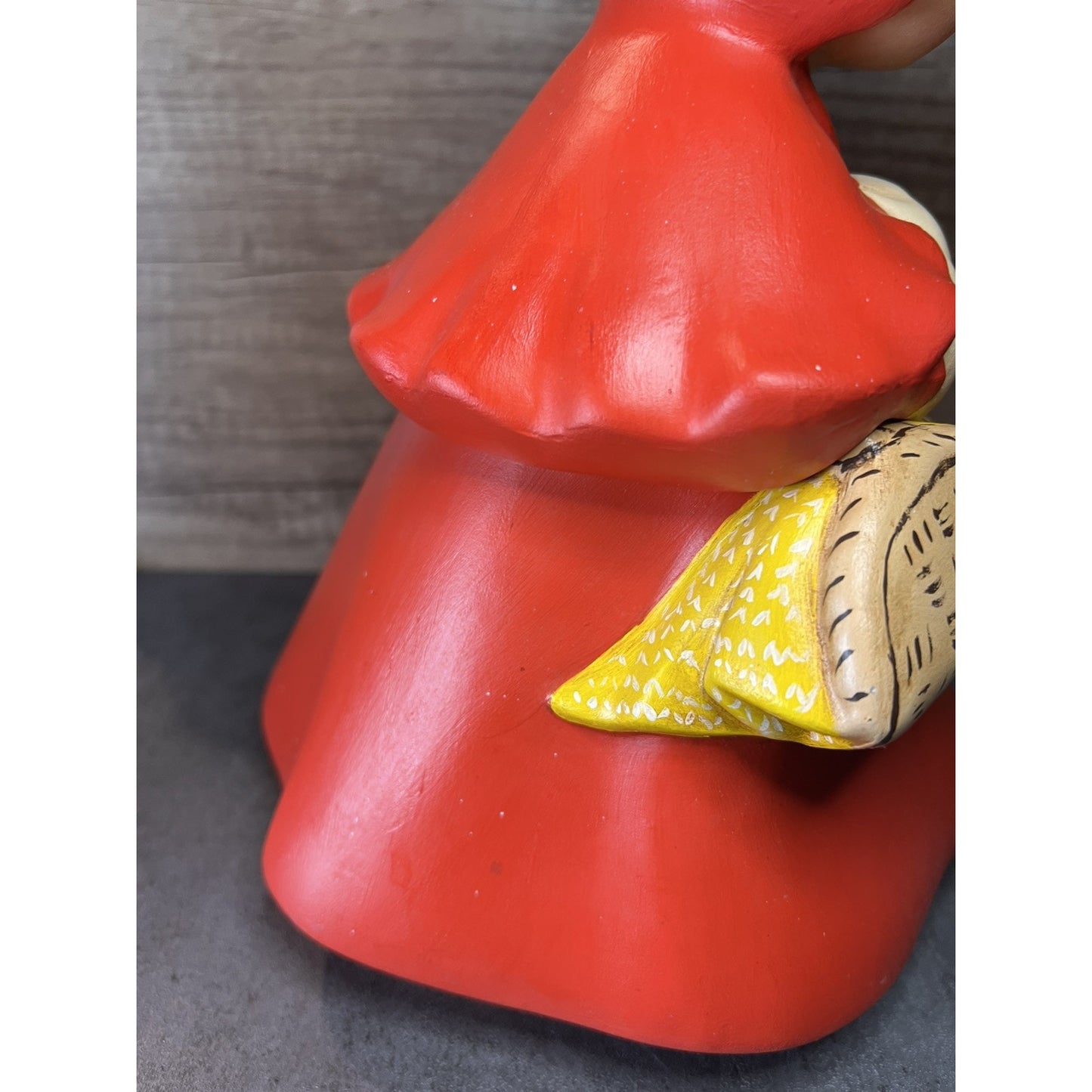 1970 Vtg Little Red Riding Hood Cookie Jar Hand Painted Ceramic Grannycore