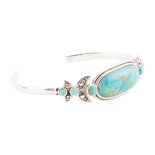 Barse Emile Blue Turquoise Sterling Silver Cuff Bracelet