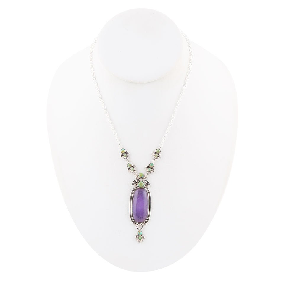 Barse Emile Purple Quartz Sterling Silver Pendant Necklace