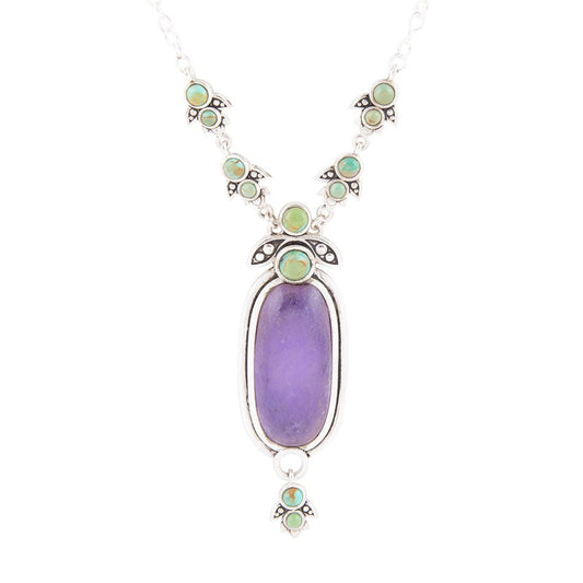 Barse Emile Purple Quartz Sterling Silver Pendant Necklace