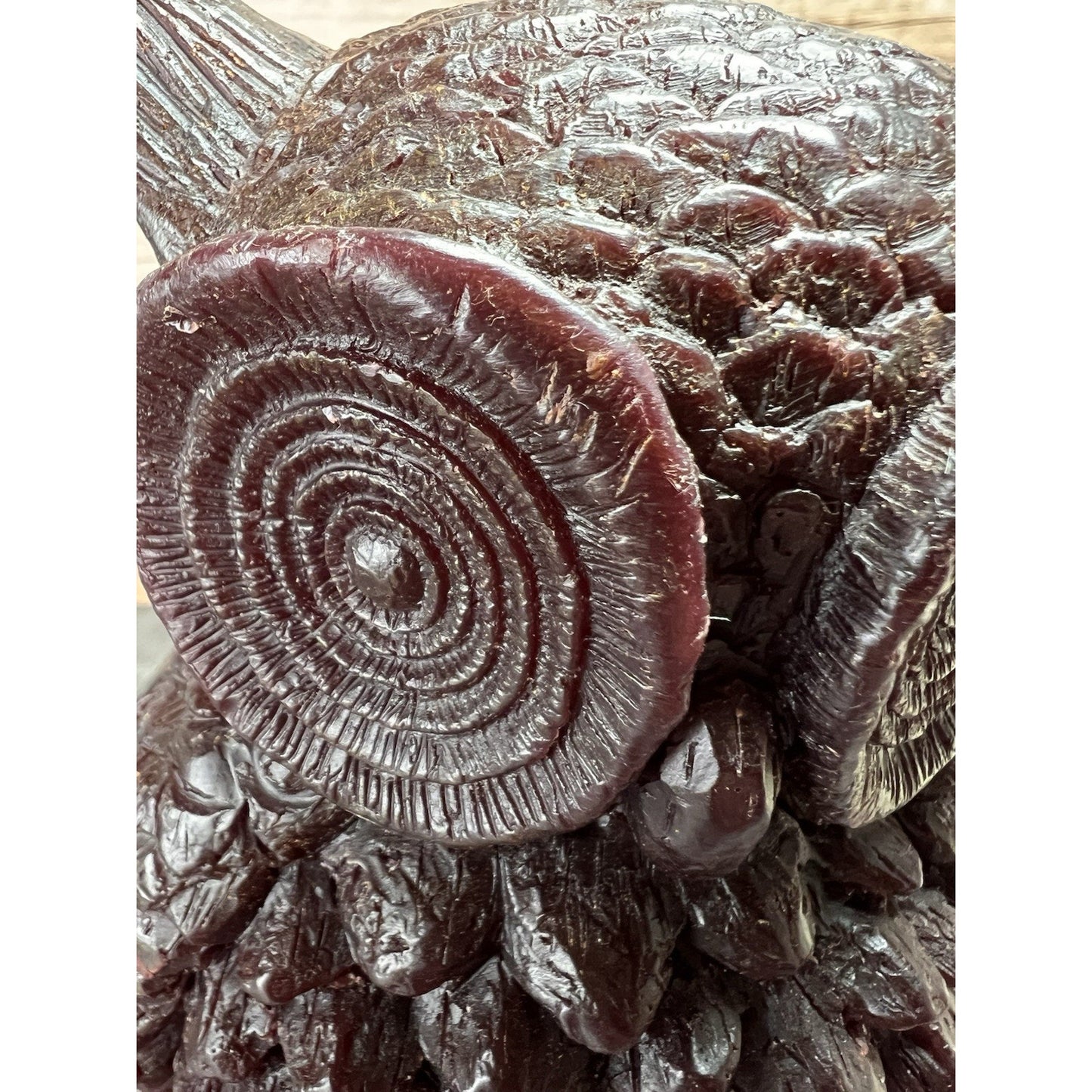 Vtg Wax Owl Sculpture Candle Large 6.75" Handmade Art Collectable