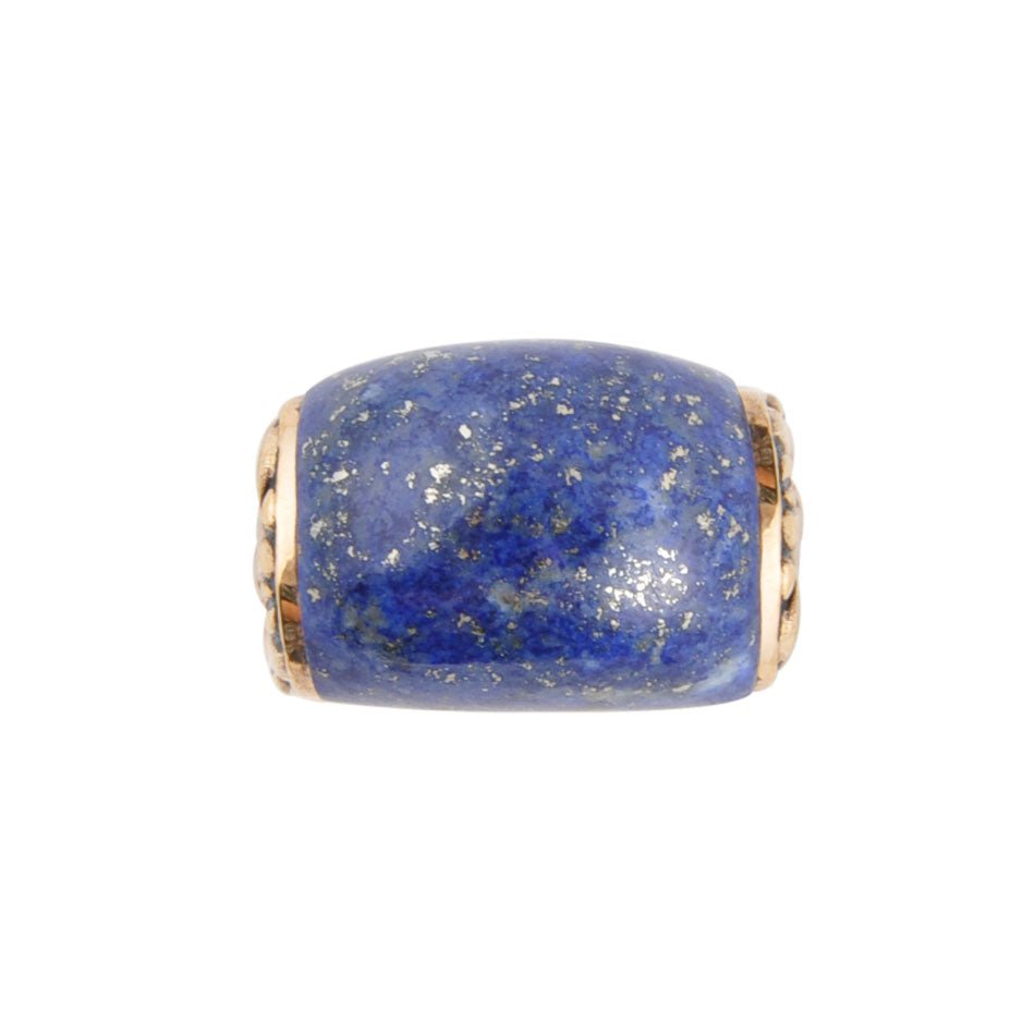 Barse Flourished Bronze Ring - Lapis