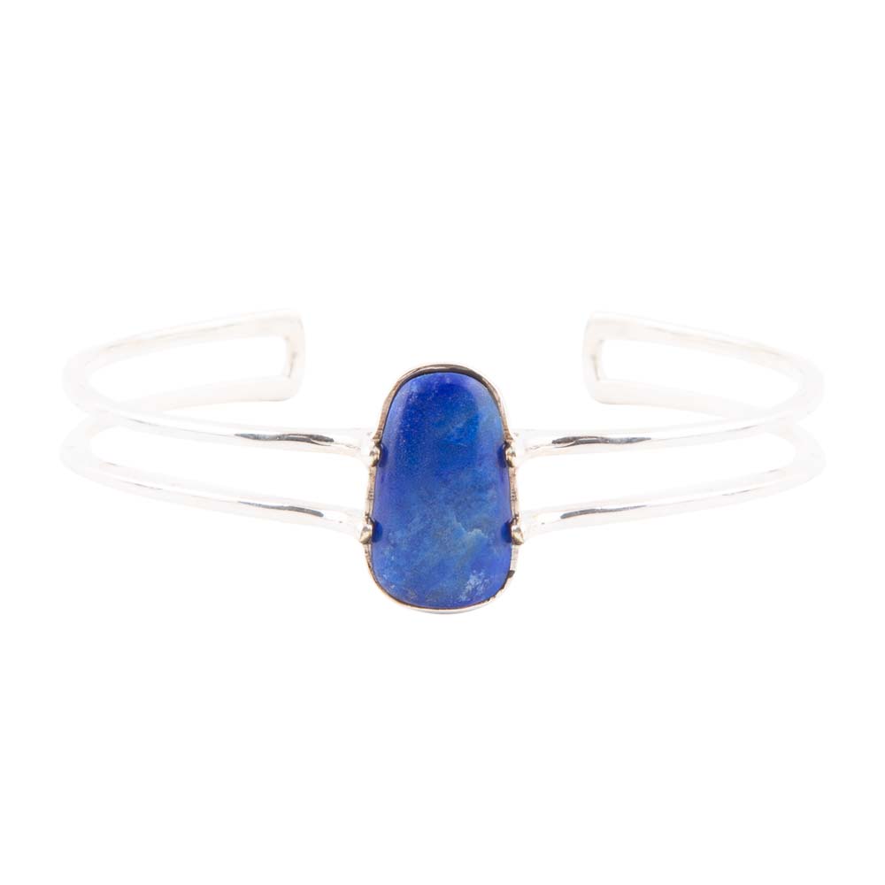 Barse Madeleine Blue Lapis and Sterling Silver Cuff Bracelet