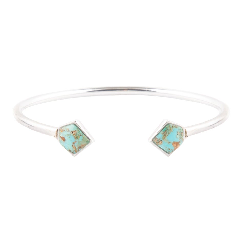 Barse Mirror Image Blue Turquoise and Sterling Silver Cuff Bracelet