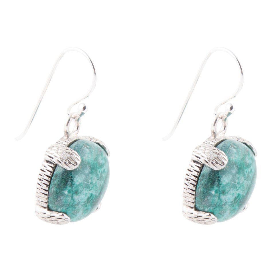 Barse Nomad Blue Chrysocolla and Sterling Silver Drop Earrings