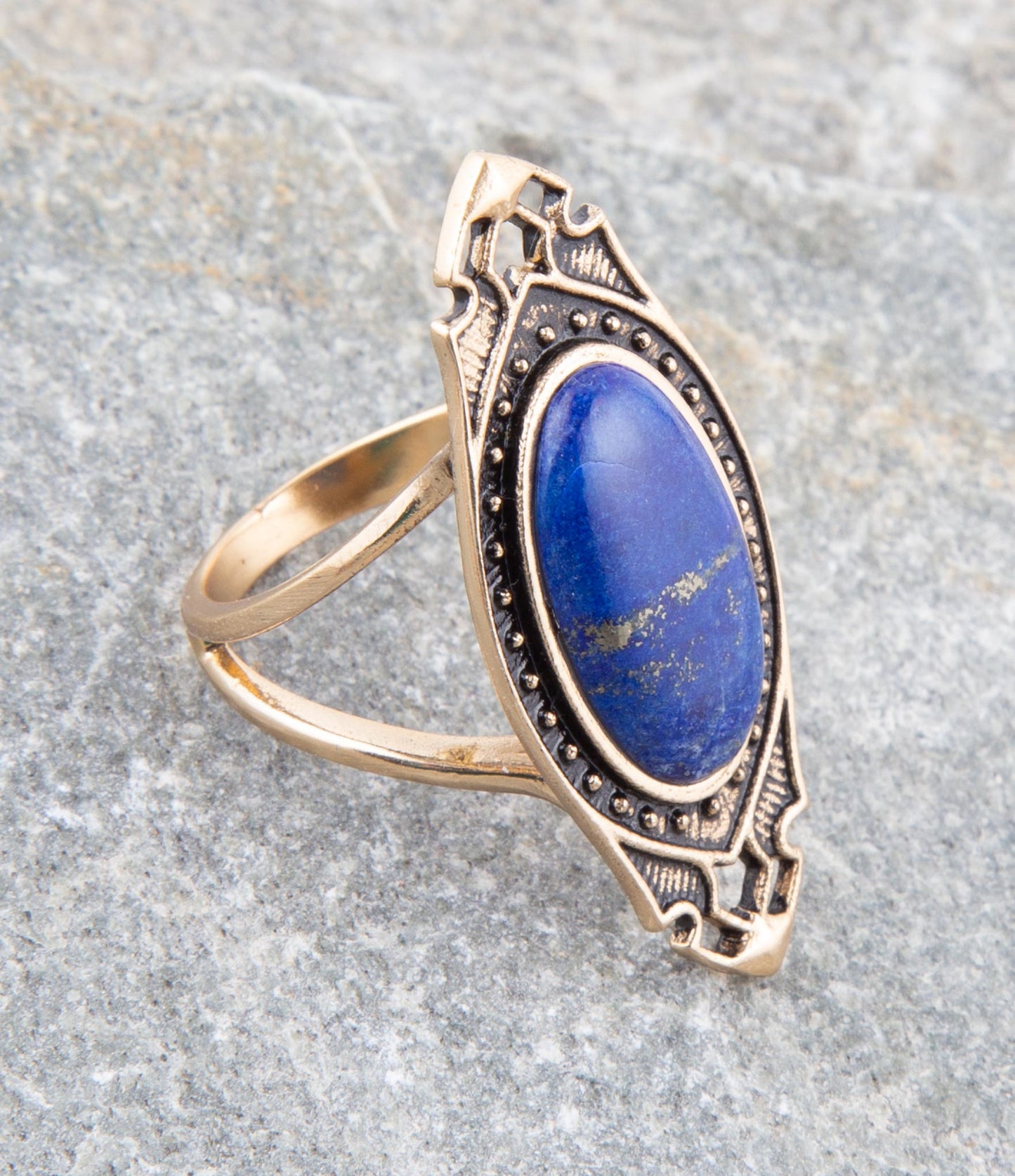 Barse Phantom Lapis and Bronze Ring