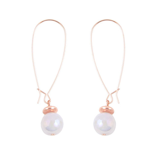 Sparkle and Shine Copper and Jade Loop Earring