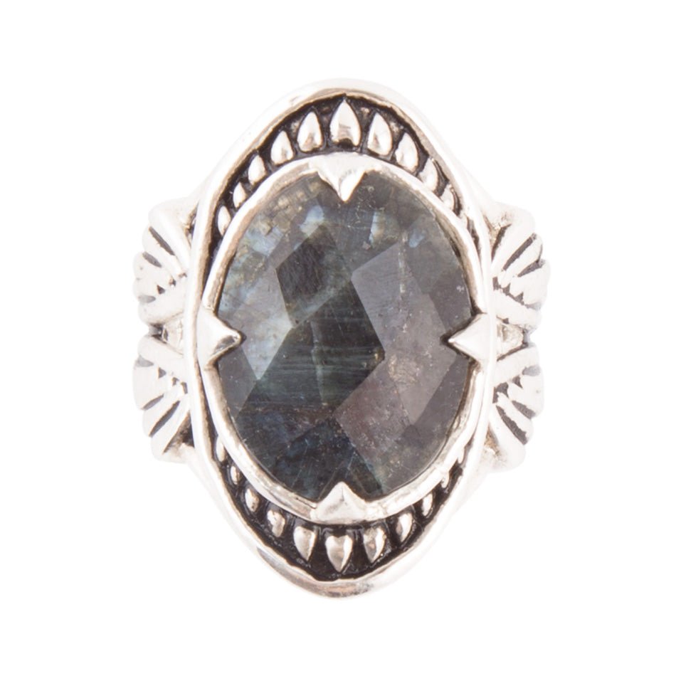 Barse Sweet Dreams Faceted Midnight Labradorite Ring