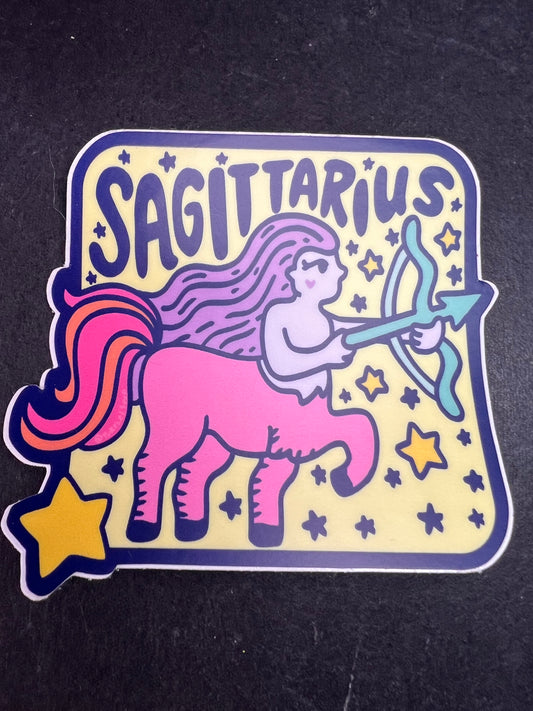 Turtle’s Soup Sagittarius Zodiac Sticker – Waterproof Vinyl