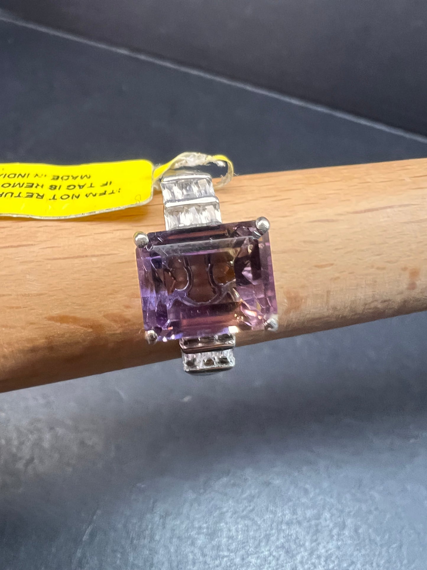 NEW ametrine and topaz sterling silver ring size 11