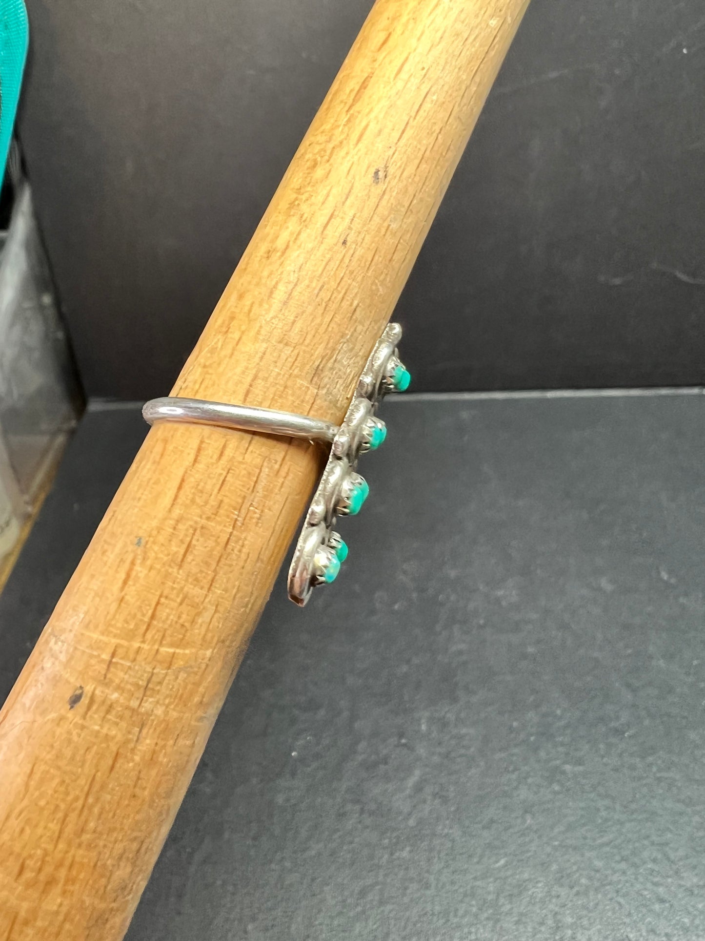 Vintage Sterling Silver Turquoise Ring Size 5 Southwest