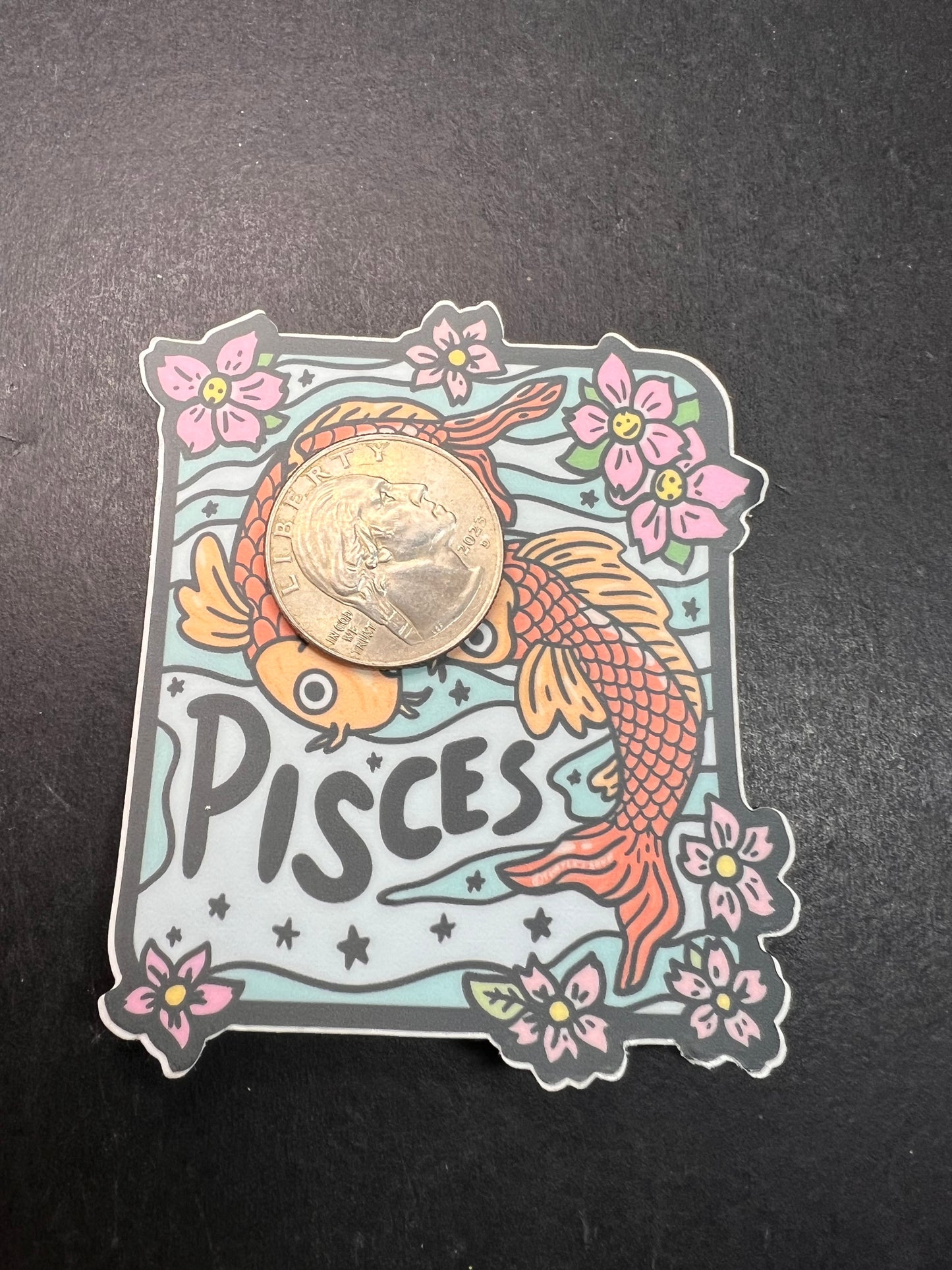 Turtle’s Soup Pisces Zodiac Sticker – Waterproof Vinyl
