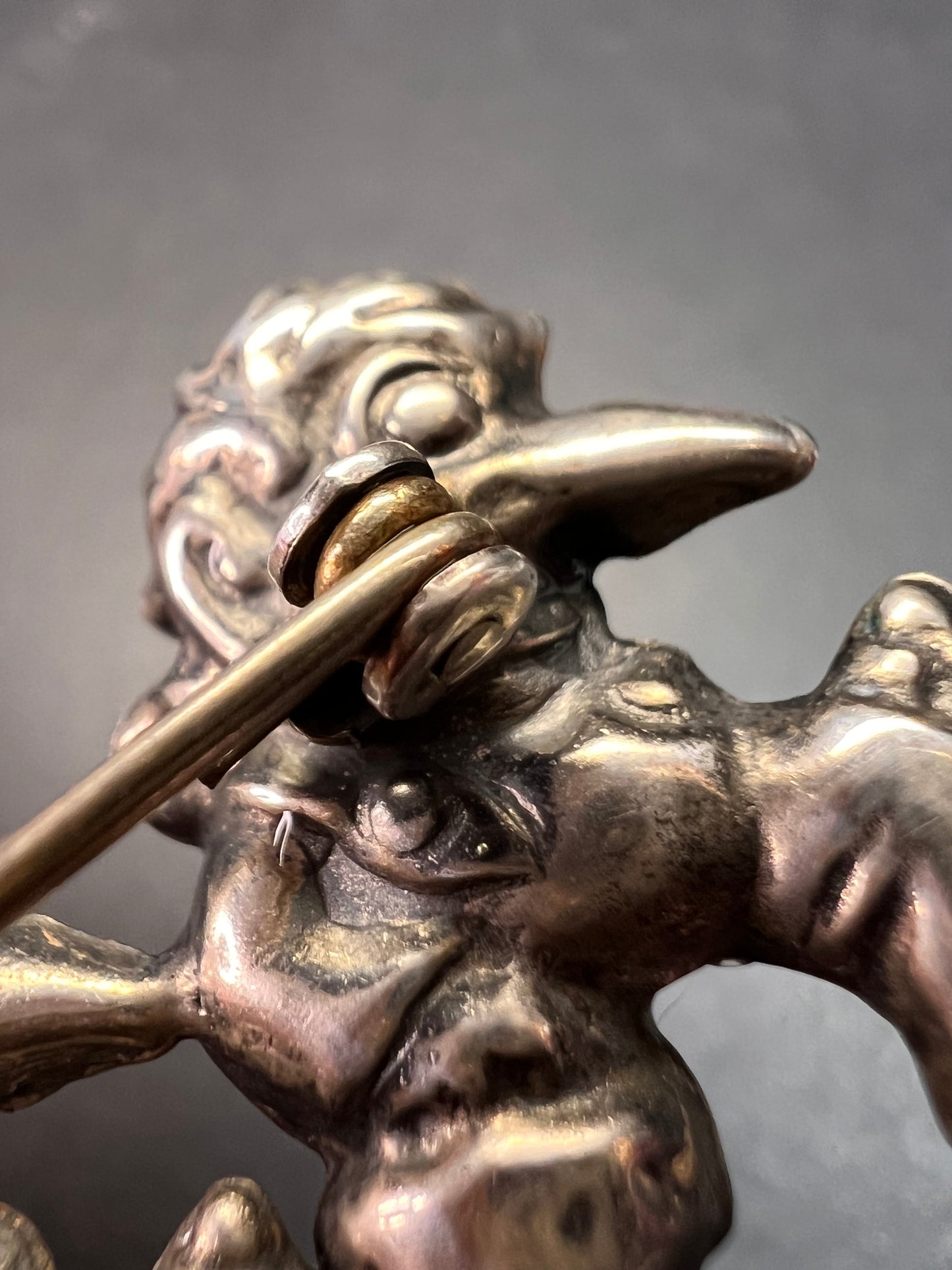Rare vintage sterling silver Norwegian Norge troll brooch