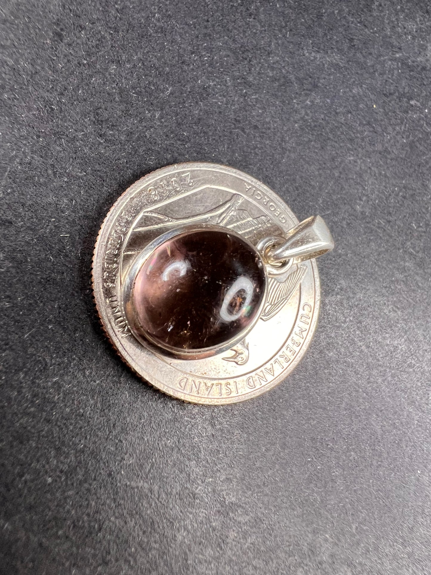 NEW lilac bi color tourmaline sterling silver pendant 2.70 grams