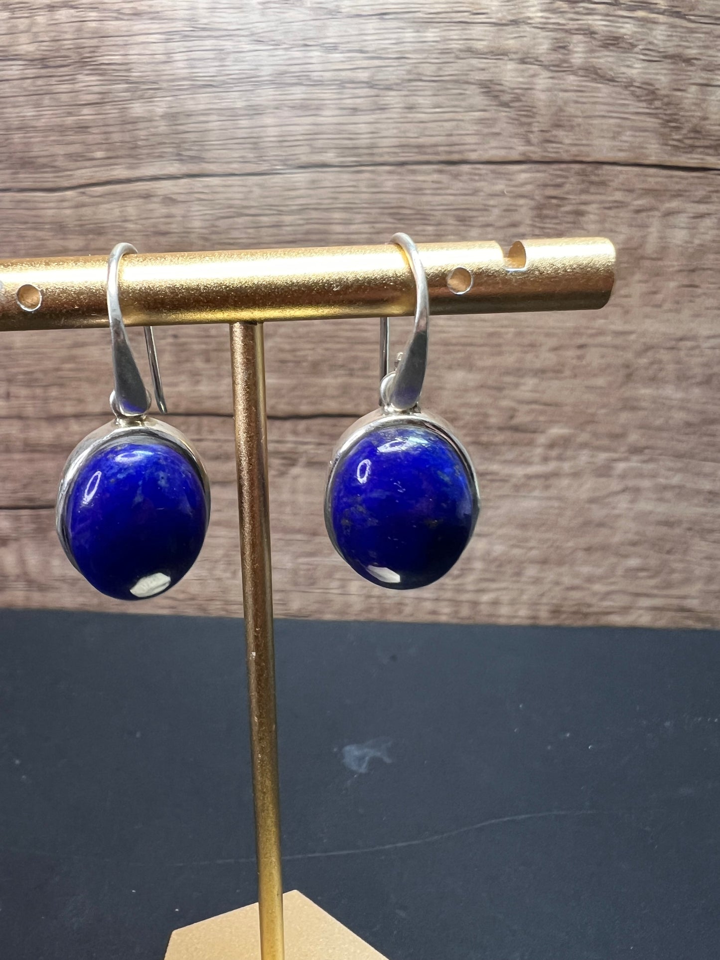 NEW Lapis Lazuli sterling silver earrings 9.07 grams