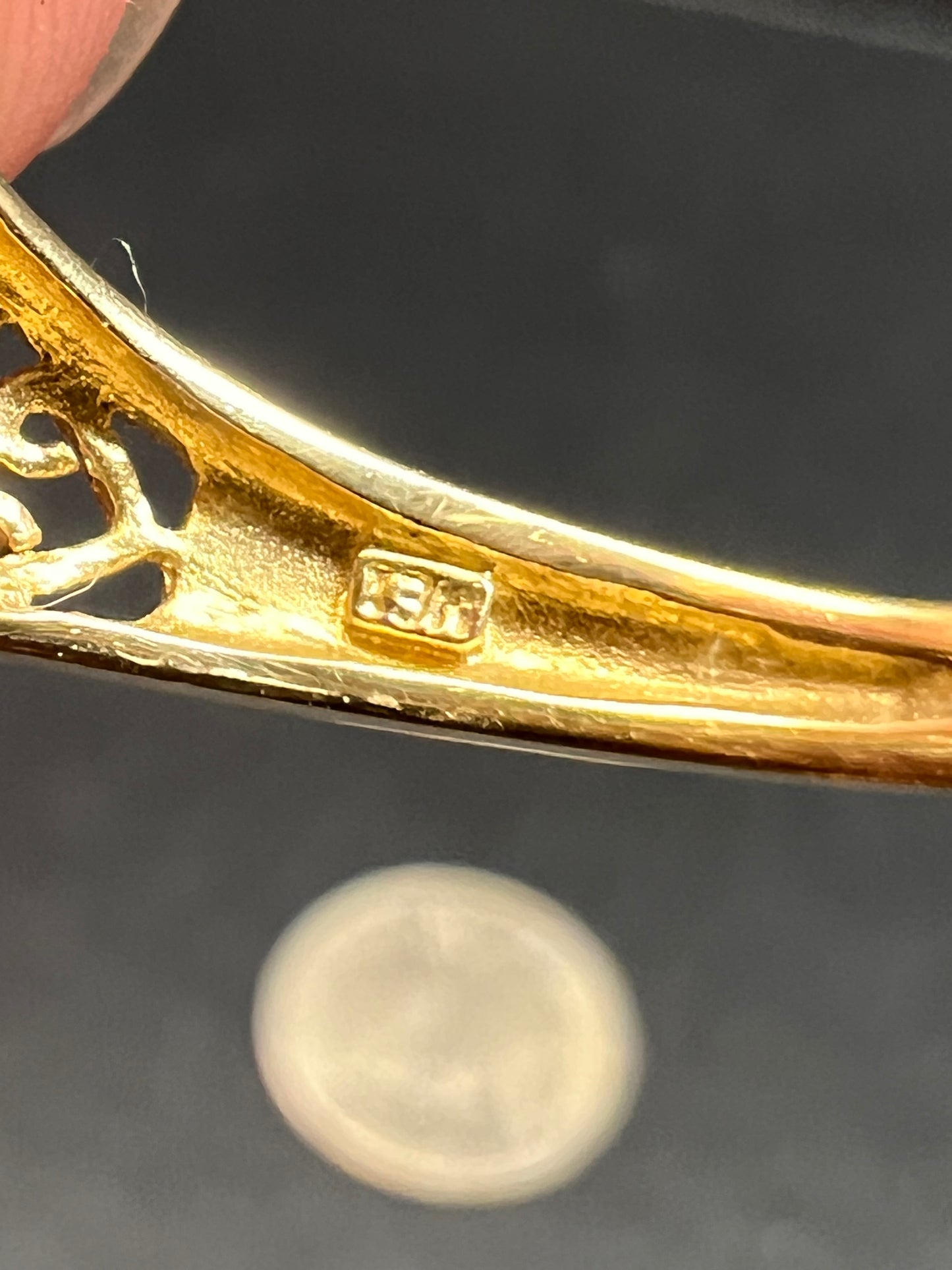 Vintage 14K Gold Aquamarine Solitaire Ring Filigree Statement Size 7