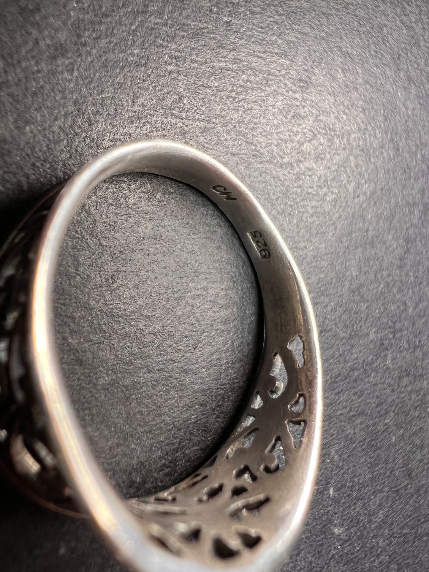 Vintage Sterling Silver Scrollwork Delicate Design Ring Size 8