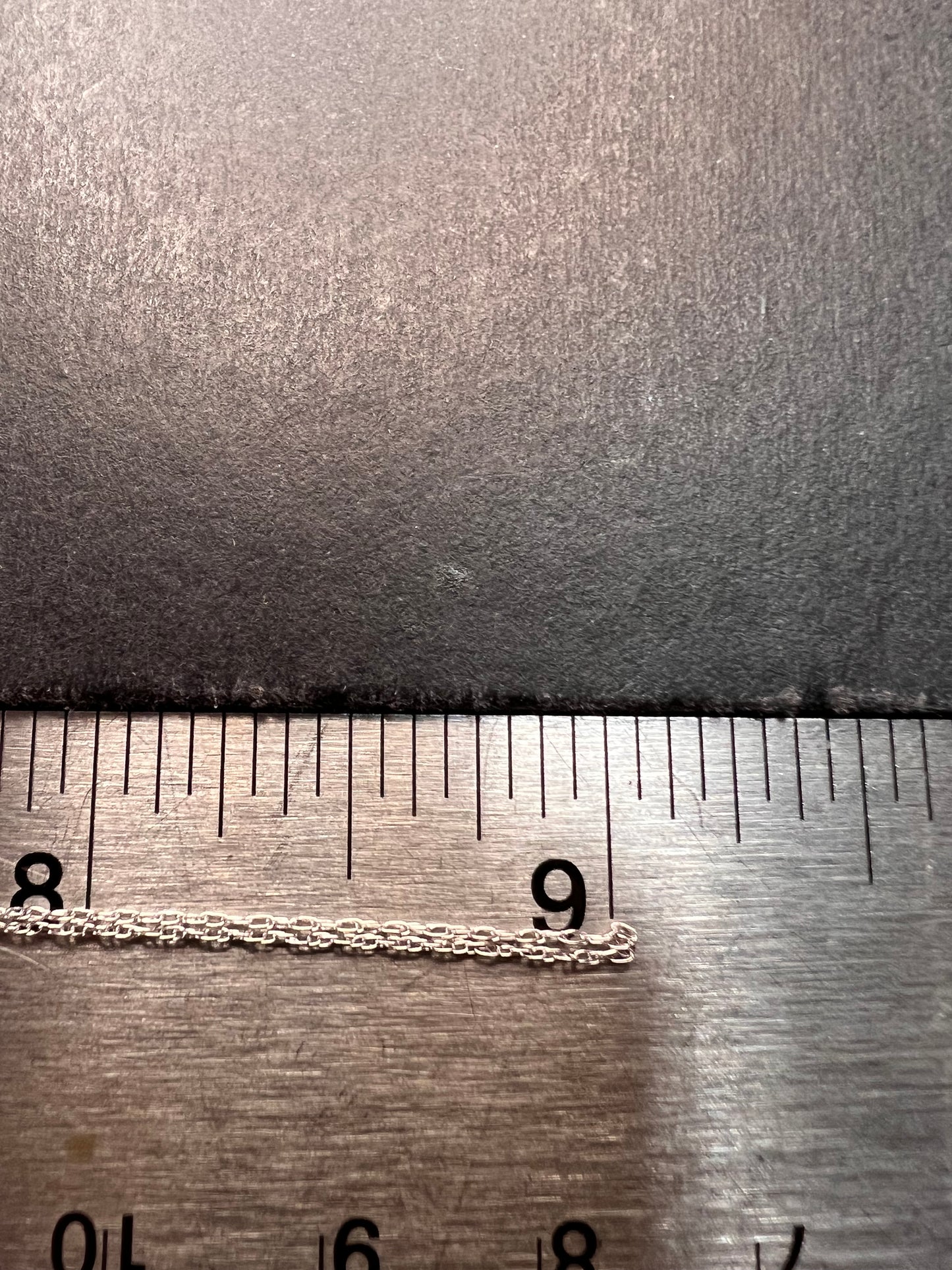 NEW 14k white gold 18 inch cable chain .45 grams