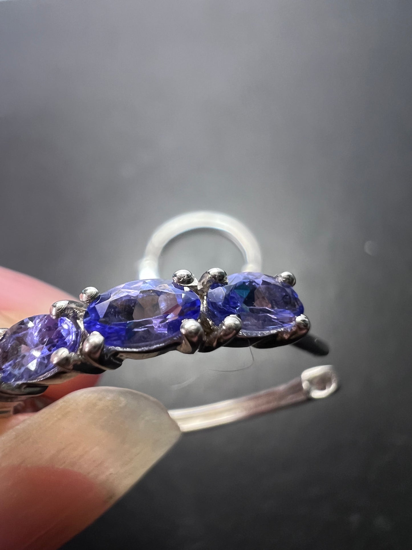 Tanzanite Hoop Earrings in Platinum Over Sterling Silver 2.35 ctw