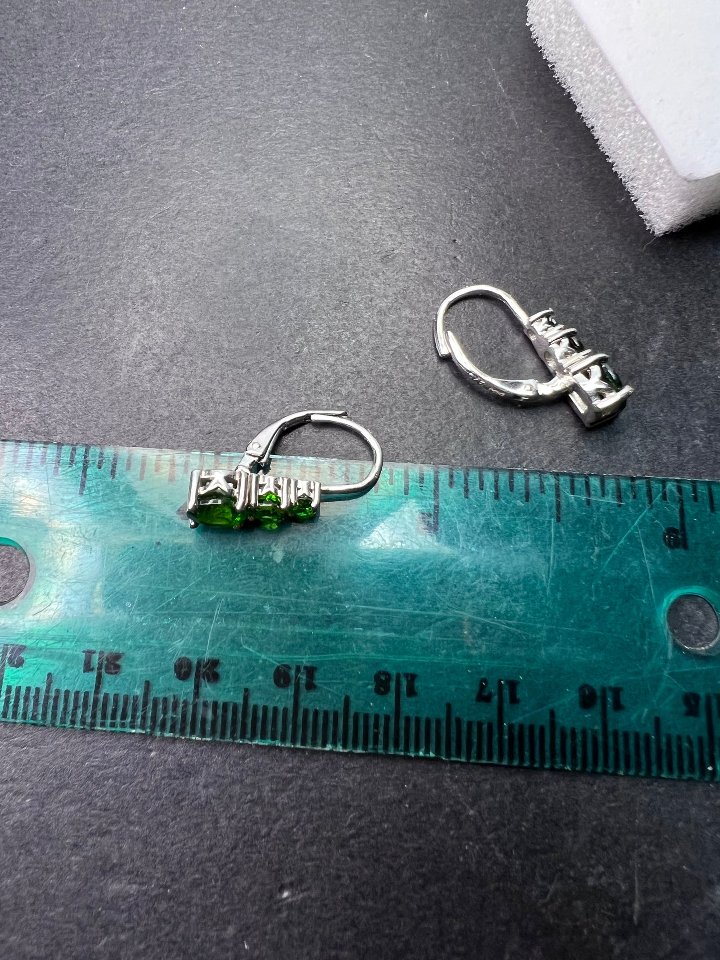 Chrome Diopside Rhodium Over Silver Earrings 2.63ctw