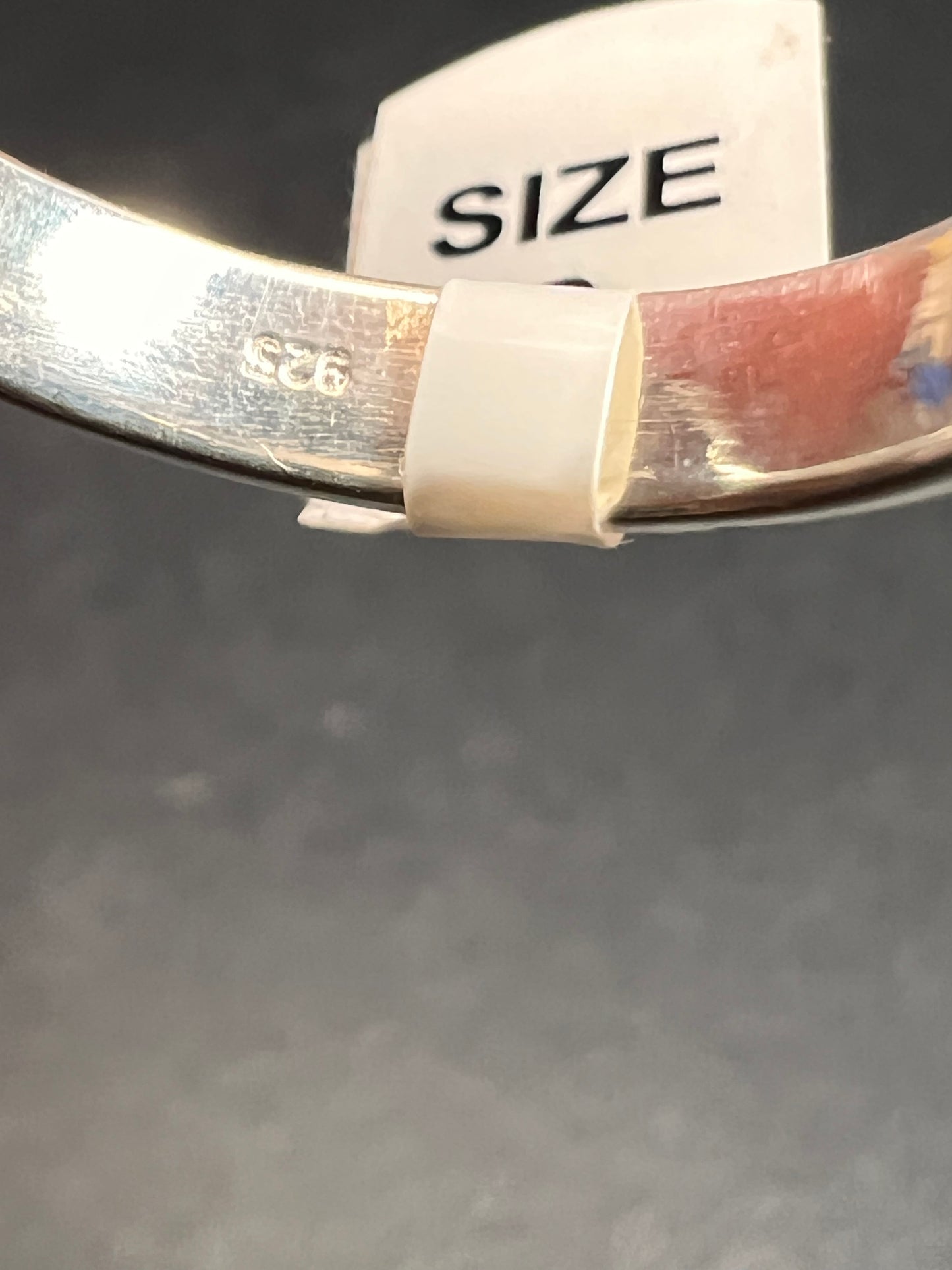 NEW Chatoyant aquamarine sterling silver ring size 8