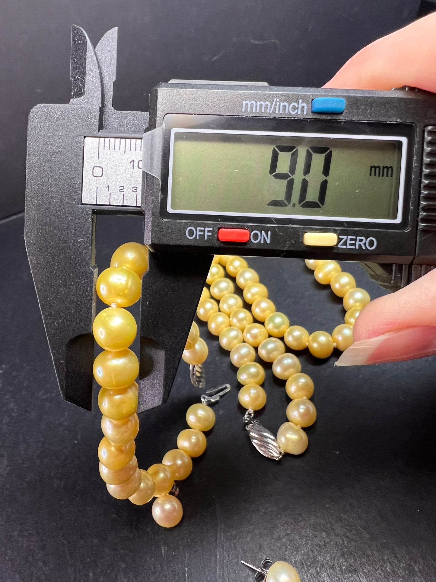 New Freshwater Pearl Necklace Bracelet Earrings Set Sterling Silver