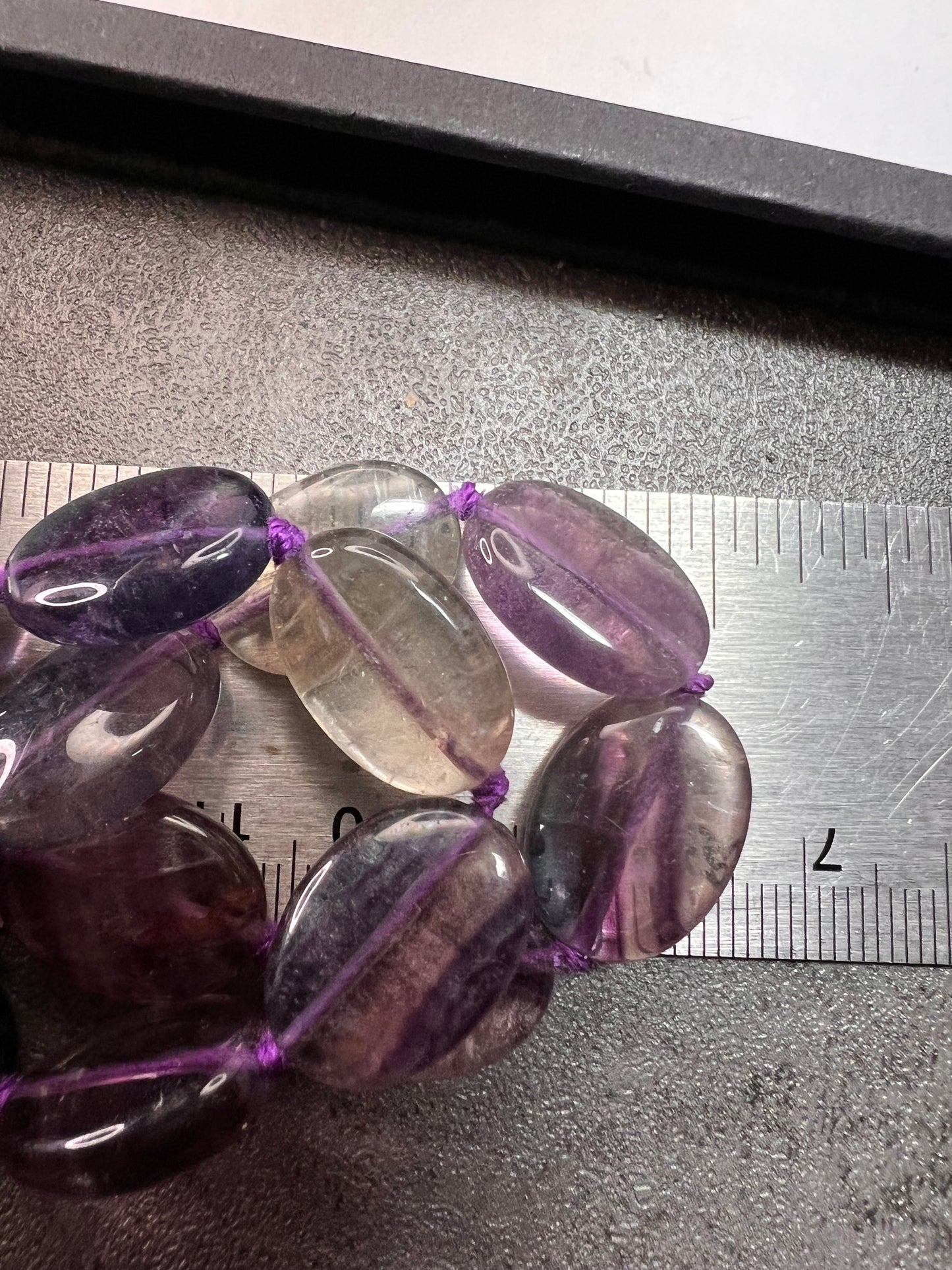 NEW Nate & Etan Fluorite double strand knotted necklace with sterling silver clasp