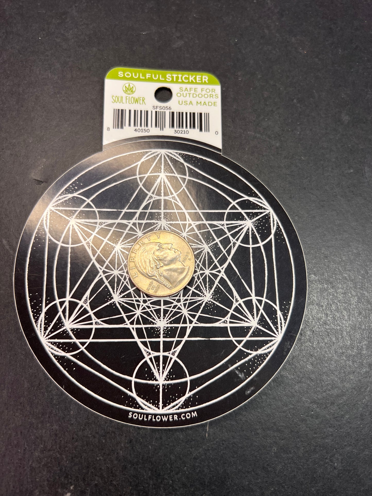 Soul Flower Metatron’s Cube Sacred Geometry Sticker – Outdoor Vinyl