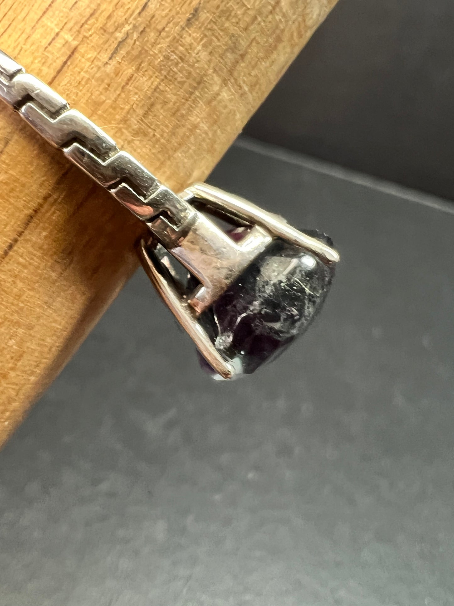 Vintage Sterling Silver Rainbow Fluorite Ring Size 9