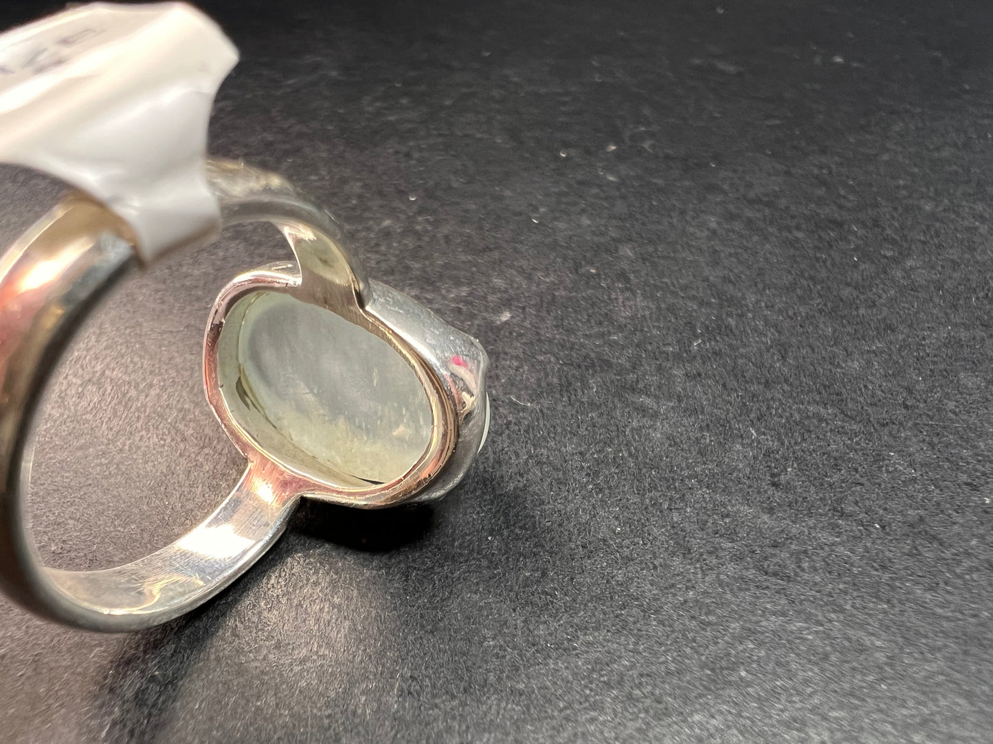 NEW Chatoyant aquamarine sterling silver ring size 8