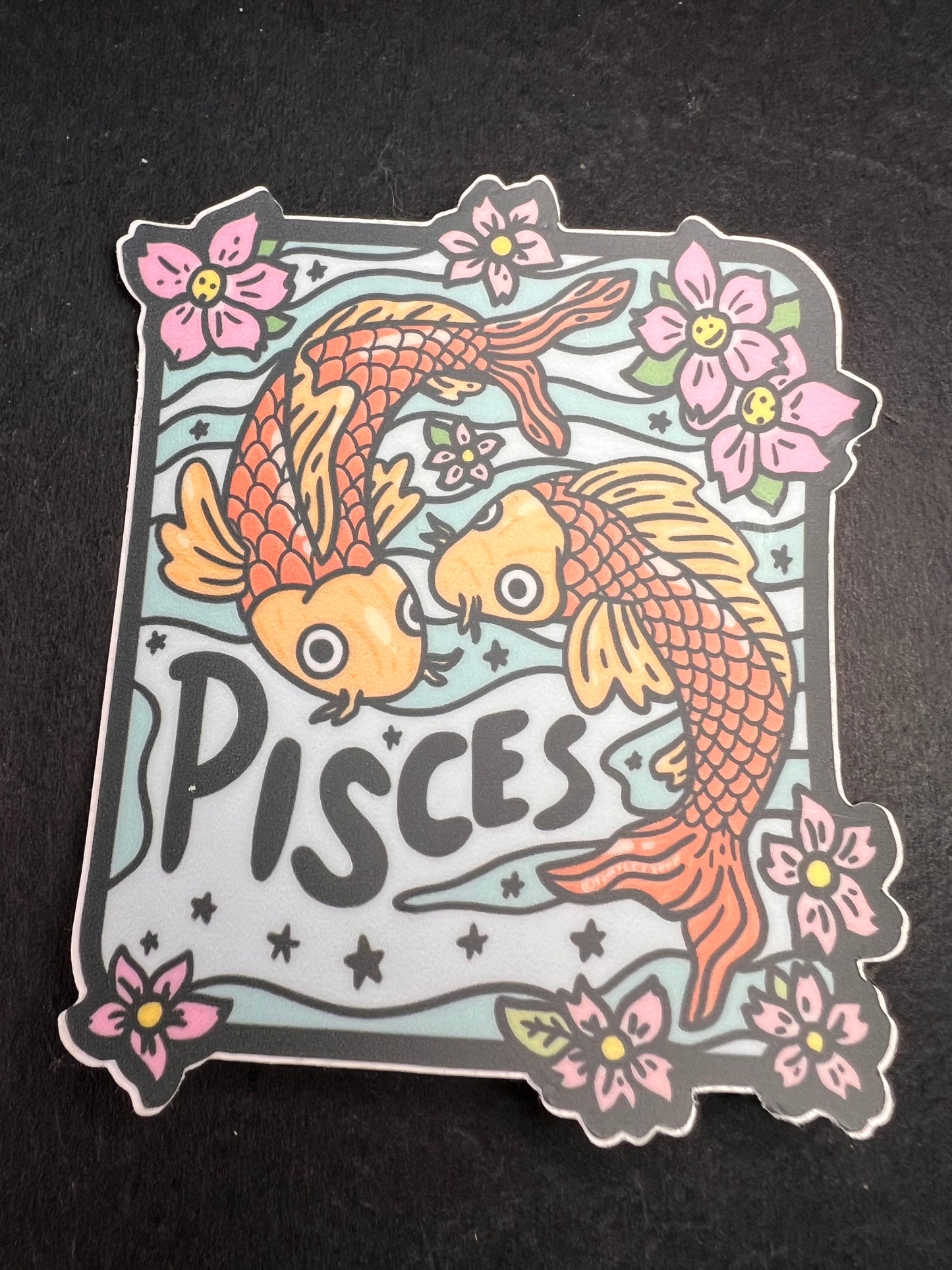 Turtle’s Soup Pisces Zodiac Sticker – Waterproof Vinyl