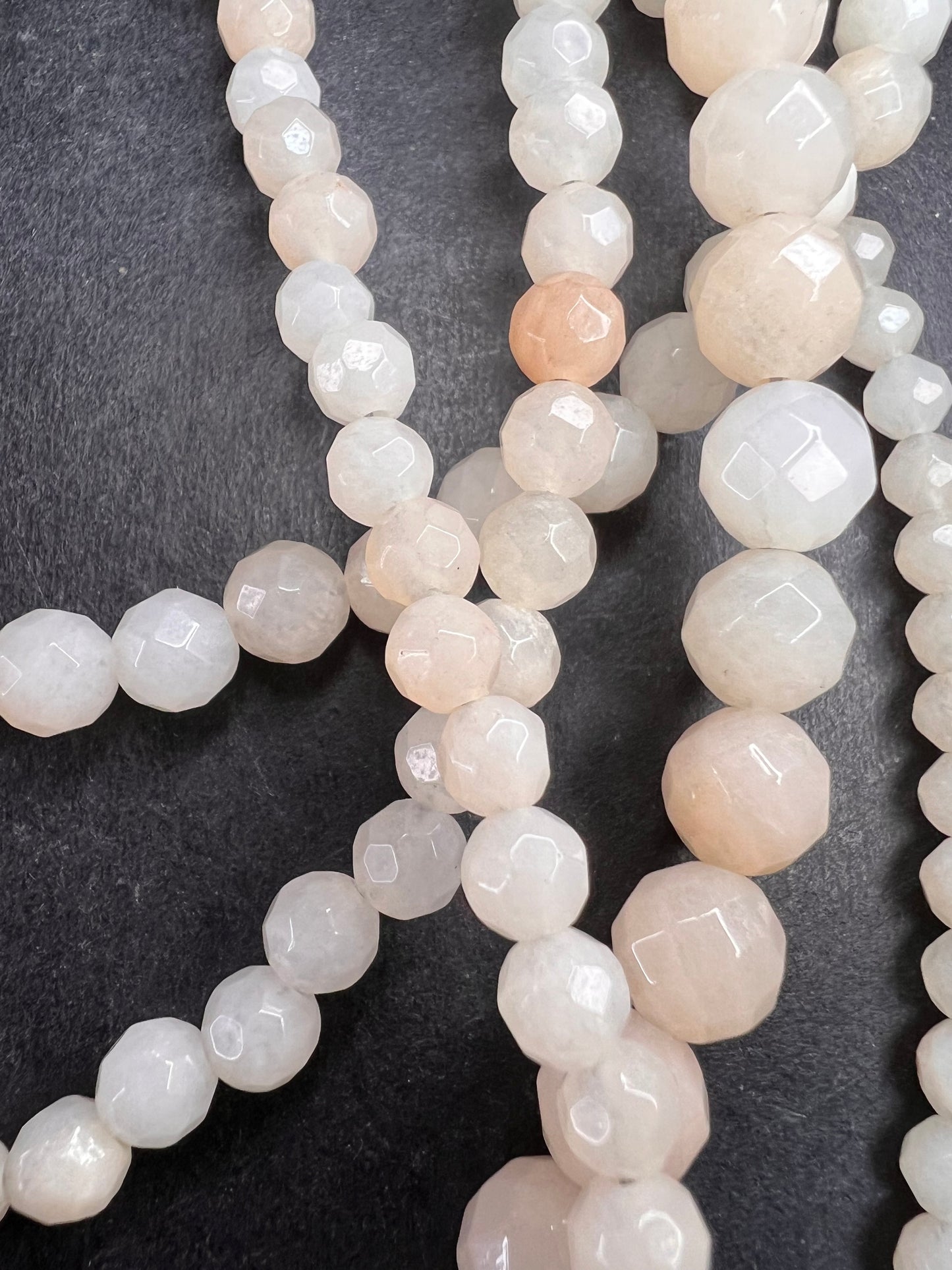 NEW pink aventurine multi strand necklace with sterling silver clasp