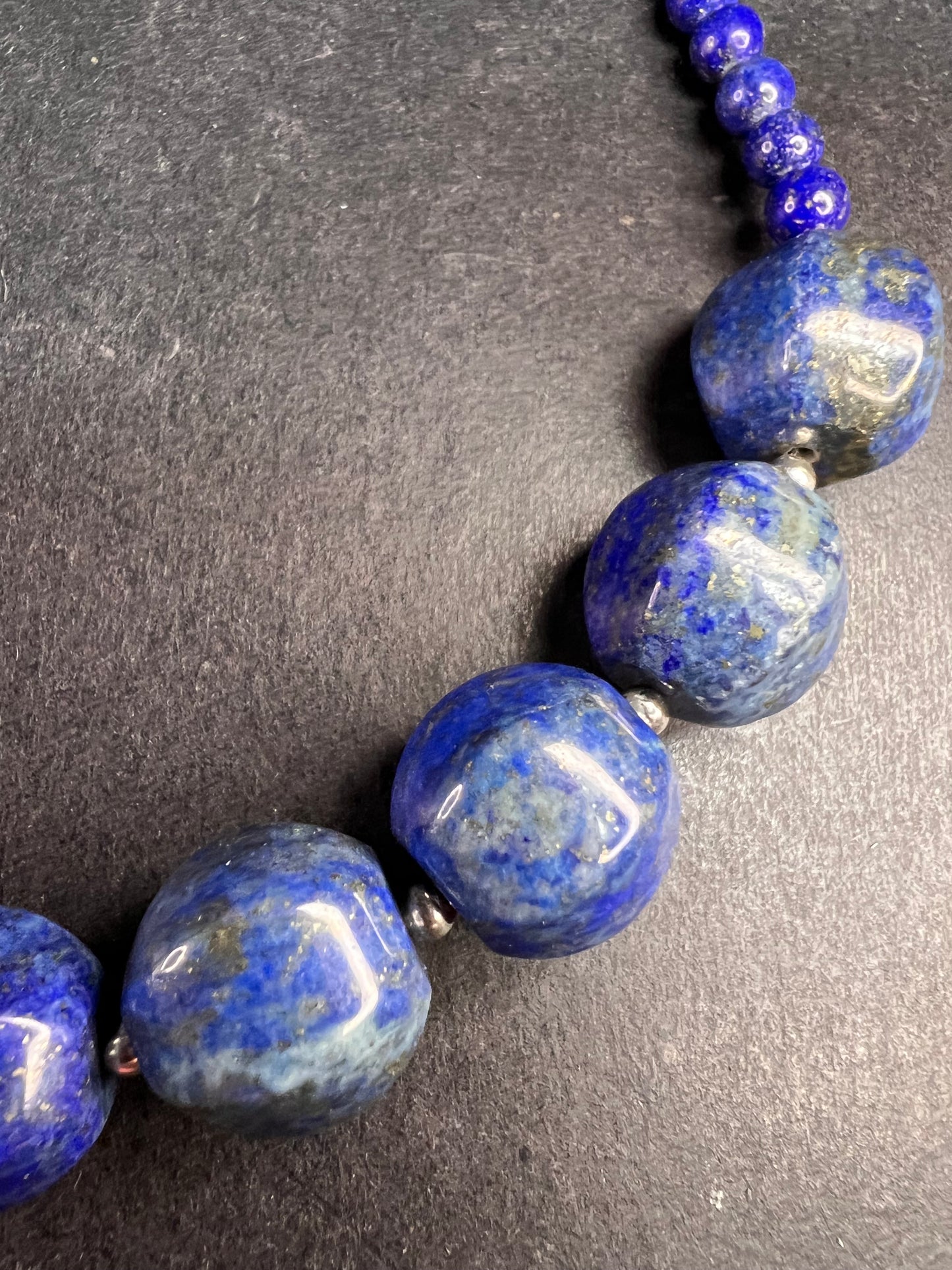NEW lapis and sterling silver 18 inch necklace