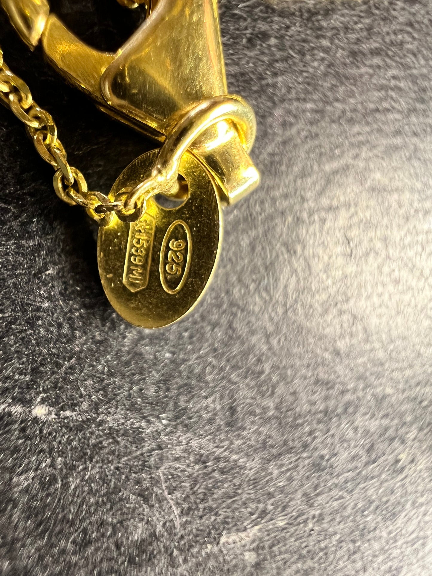 Dumortierite Pendant Necklace 23” Gold Over 925 Italy Adjustable