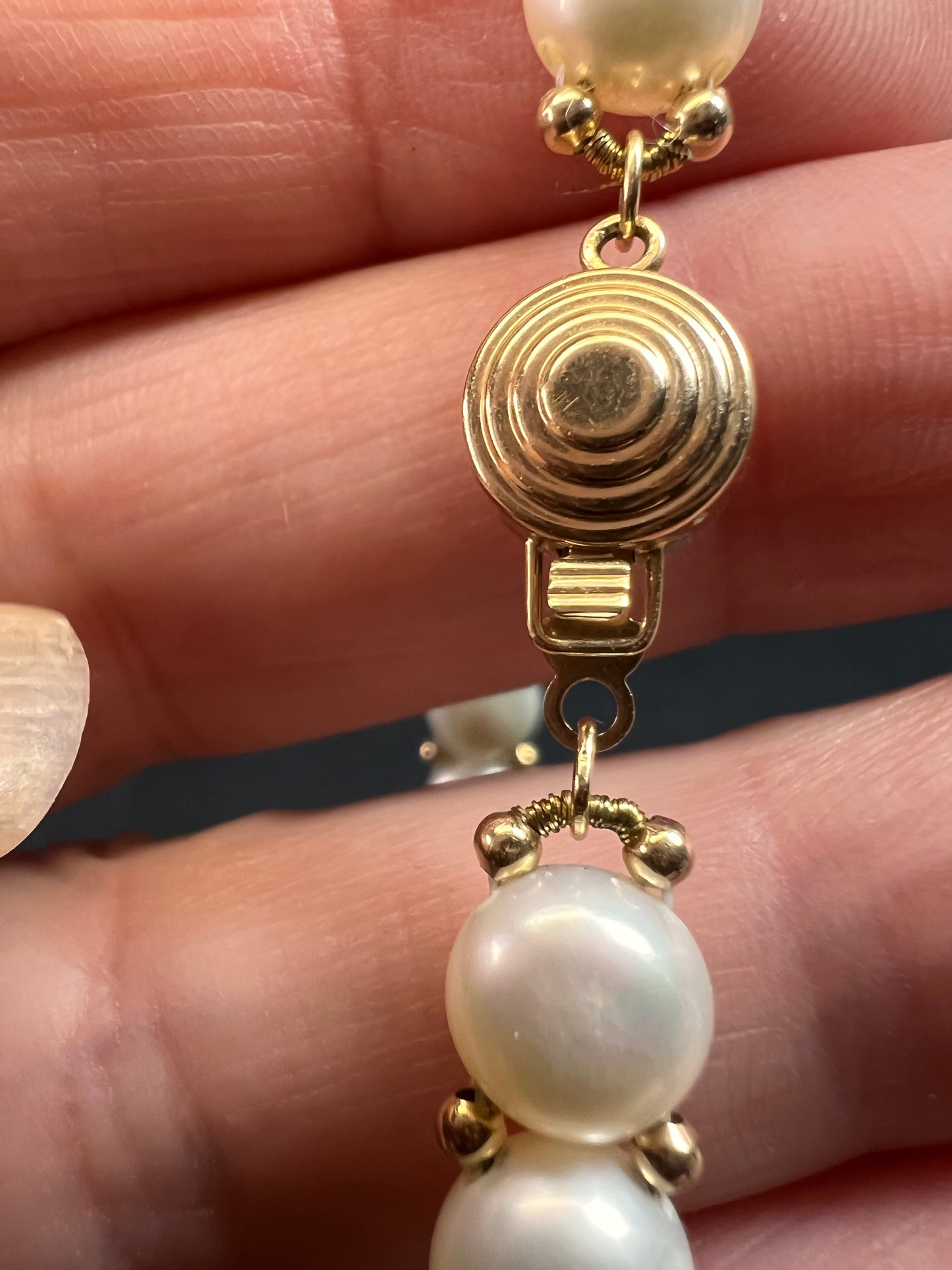 Vintage 14k gold freshwater pearl bracelet