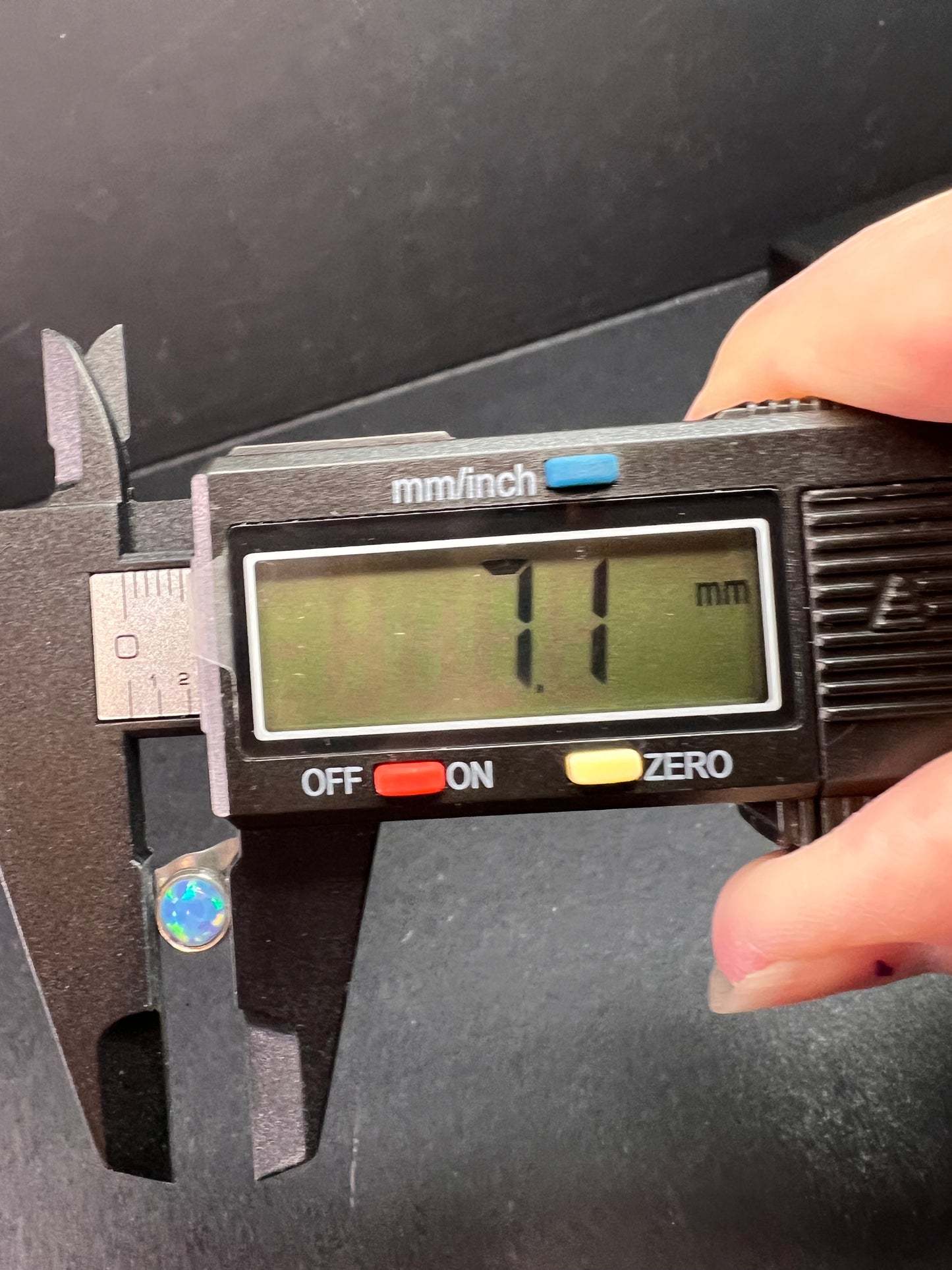 Sterling Silver Braided Band Ring with Lab Opal – Size 9