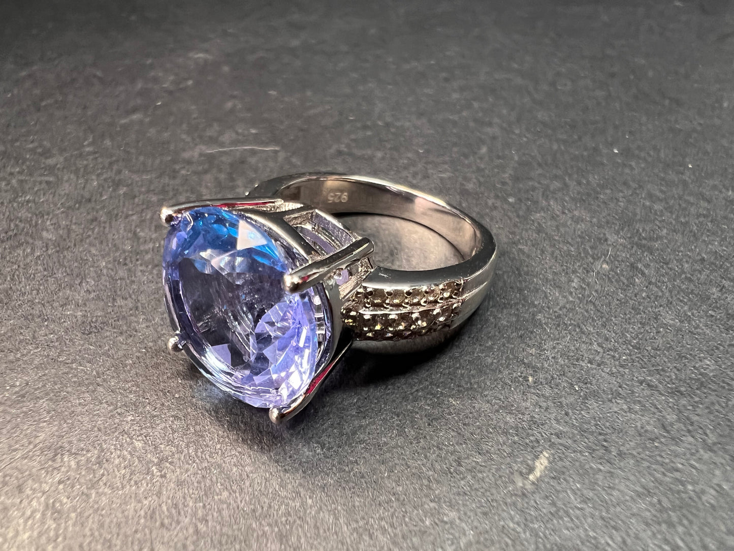 NEW color change fluorite sterling silver ring size 7