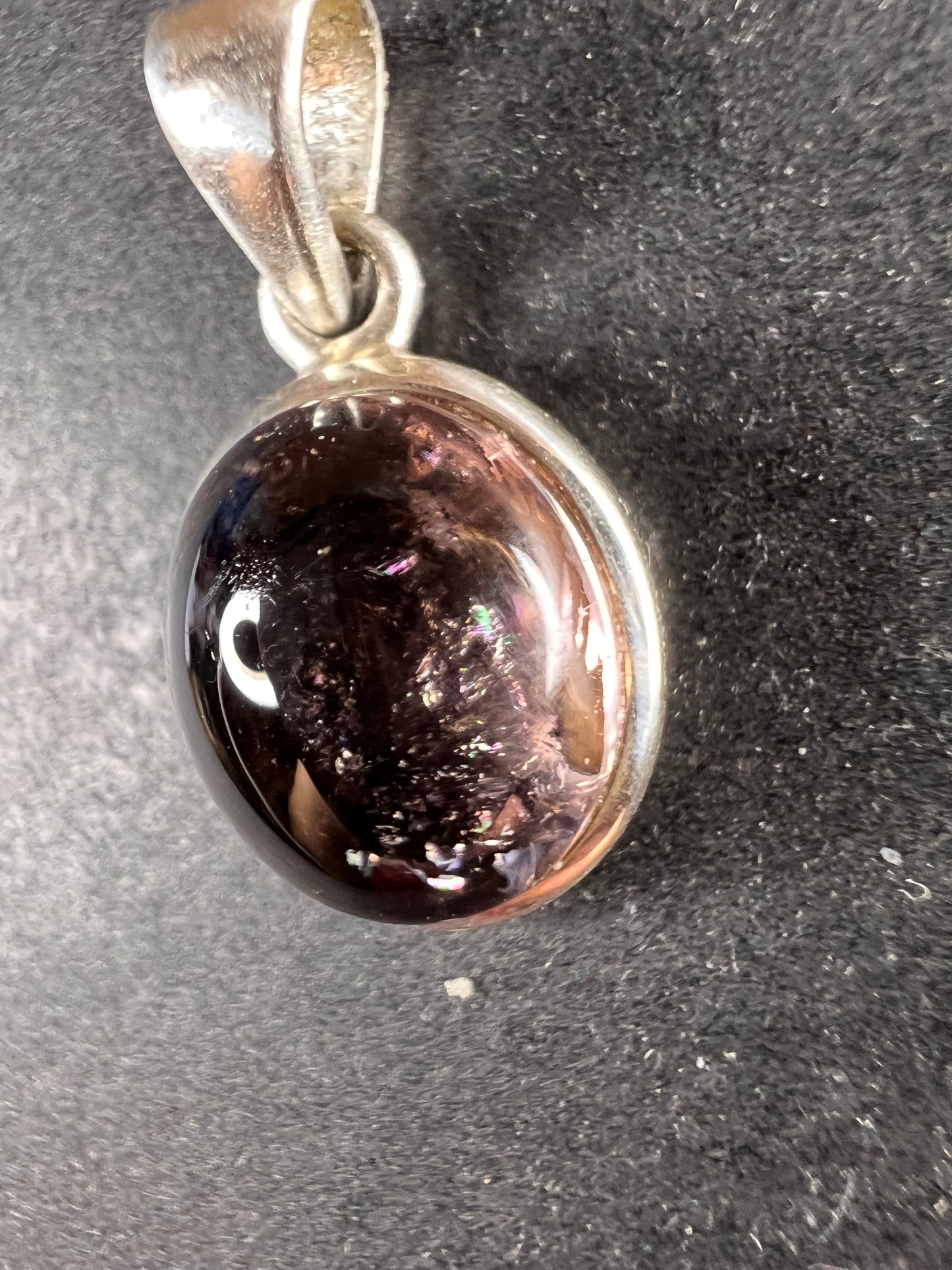 NEW lilac bi color tourmaline sterling silver pendant 2.70 grams