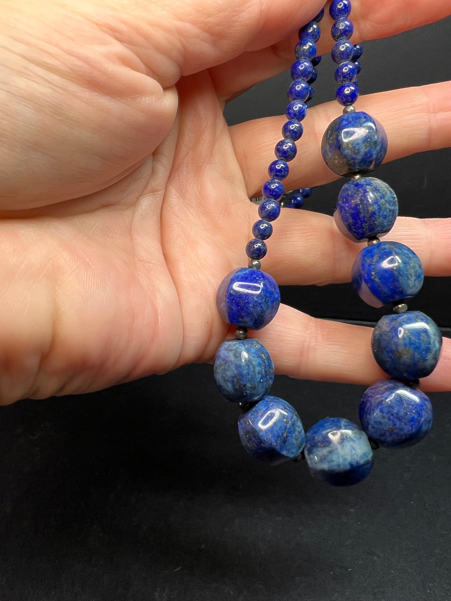 NEW lapis and sterling silver 18 inch necklace